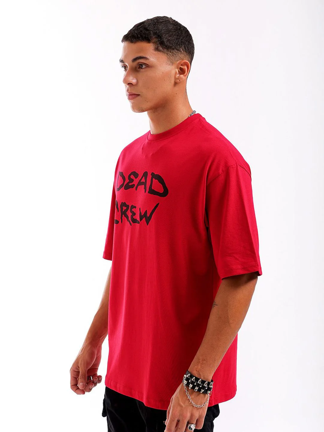 The Indian Garage Co Men Back Printed Round Neck Boxy Oversized T-shirt - Image 4