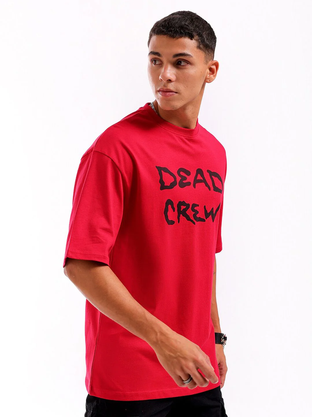 The Indian Garage Co Men Back Printed Round Neck Boxy Oversized T-shirt - Image 5