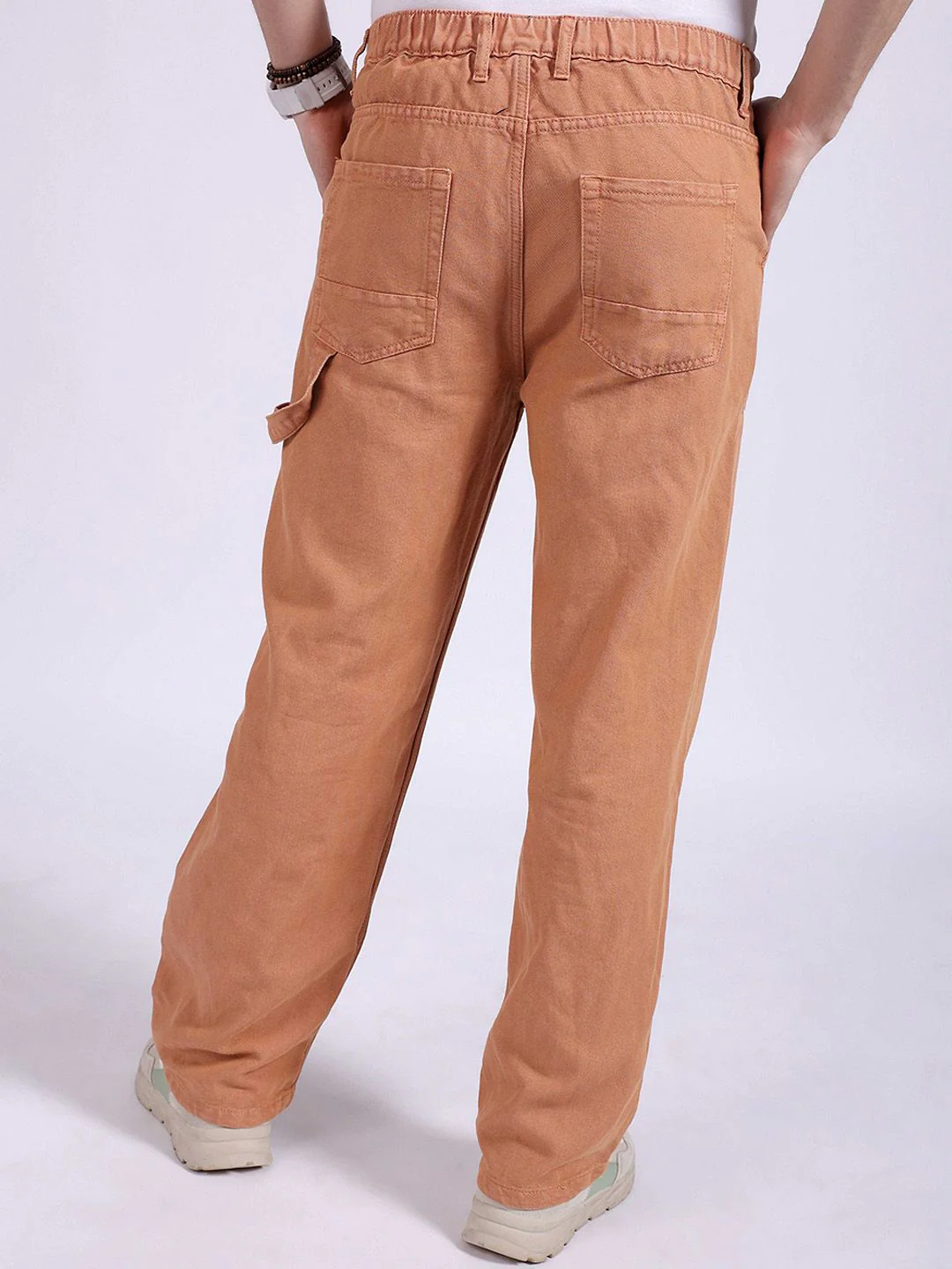 The Indian Garage Co Men Baggy Baggy Fit Mid Rise Cotton Jeans - Image 3
