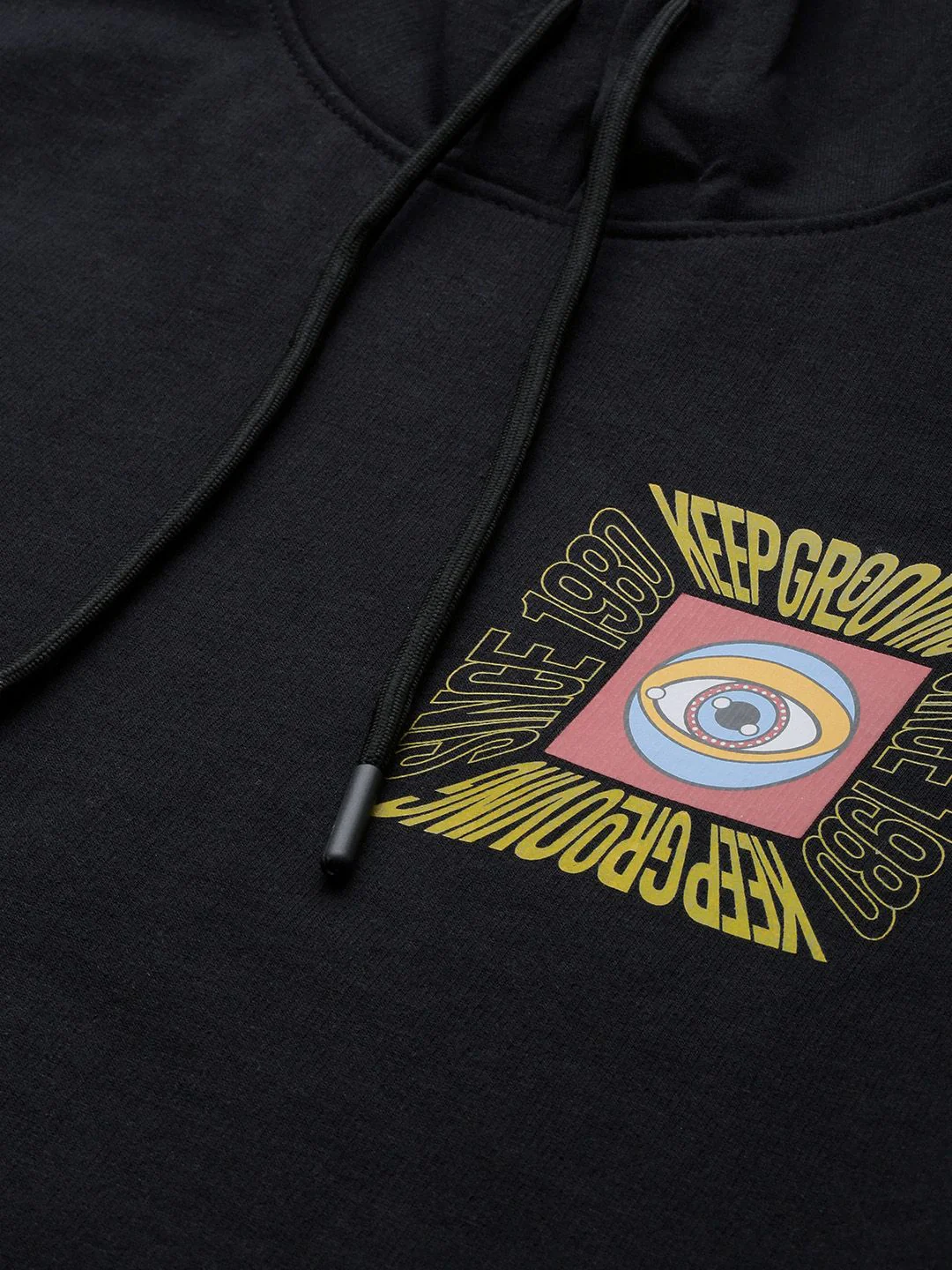 The Indian Garage Co Men Black Back Print Hooded Sweatshirt - Image 2