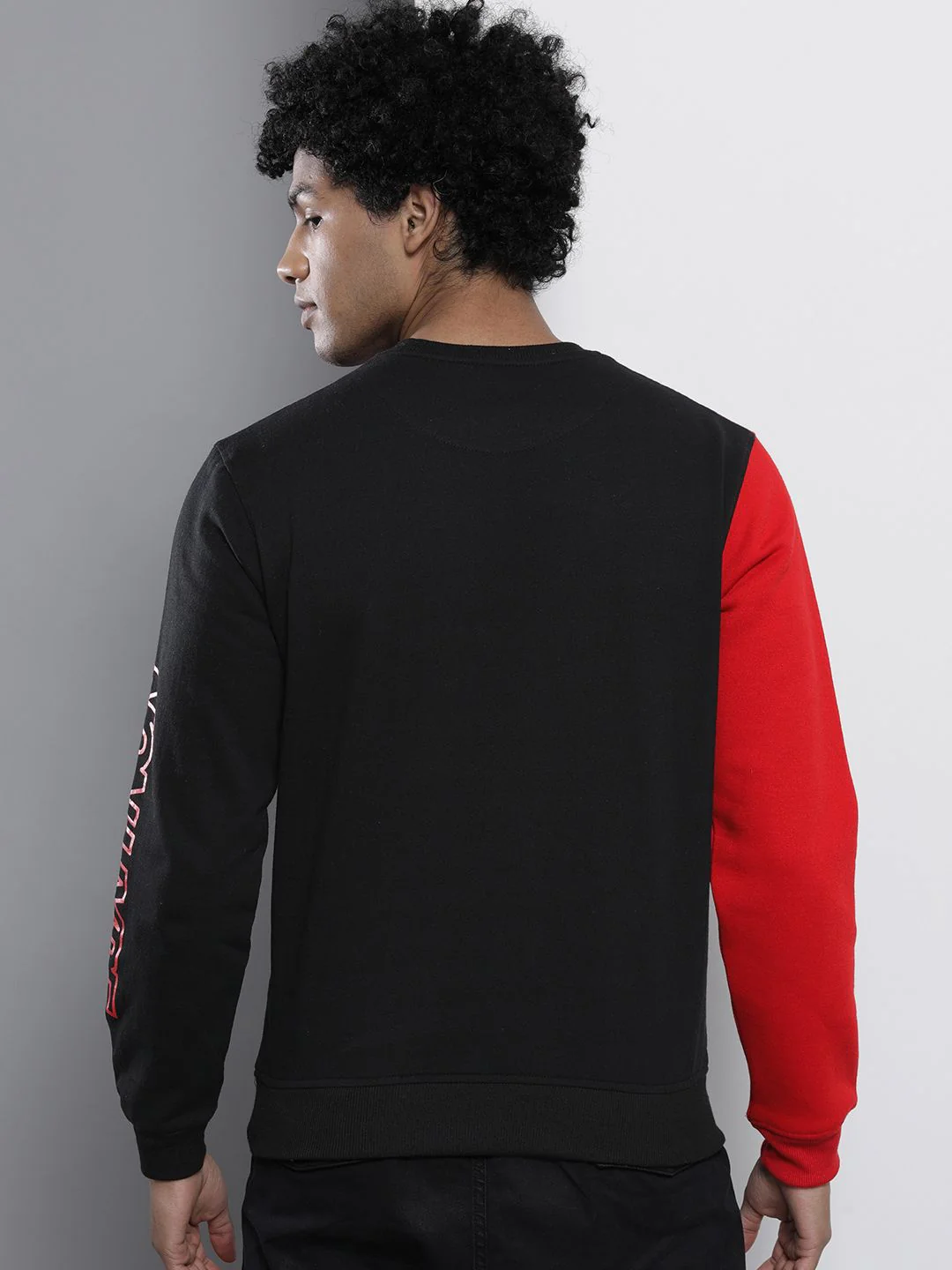 The Indian Garage Co Men Black Colourblocked Sweatshirt - Image 4