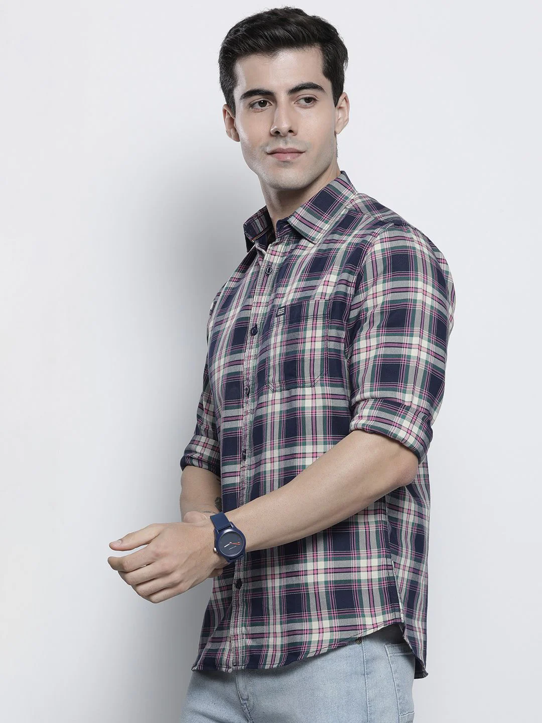 The Indian Garage Co Men Black Comfort Tartan Checked Casual Shirt - Image 5