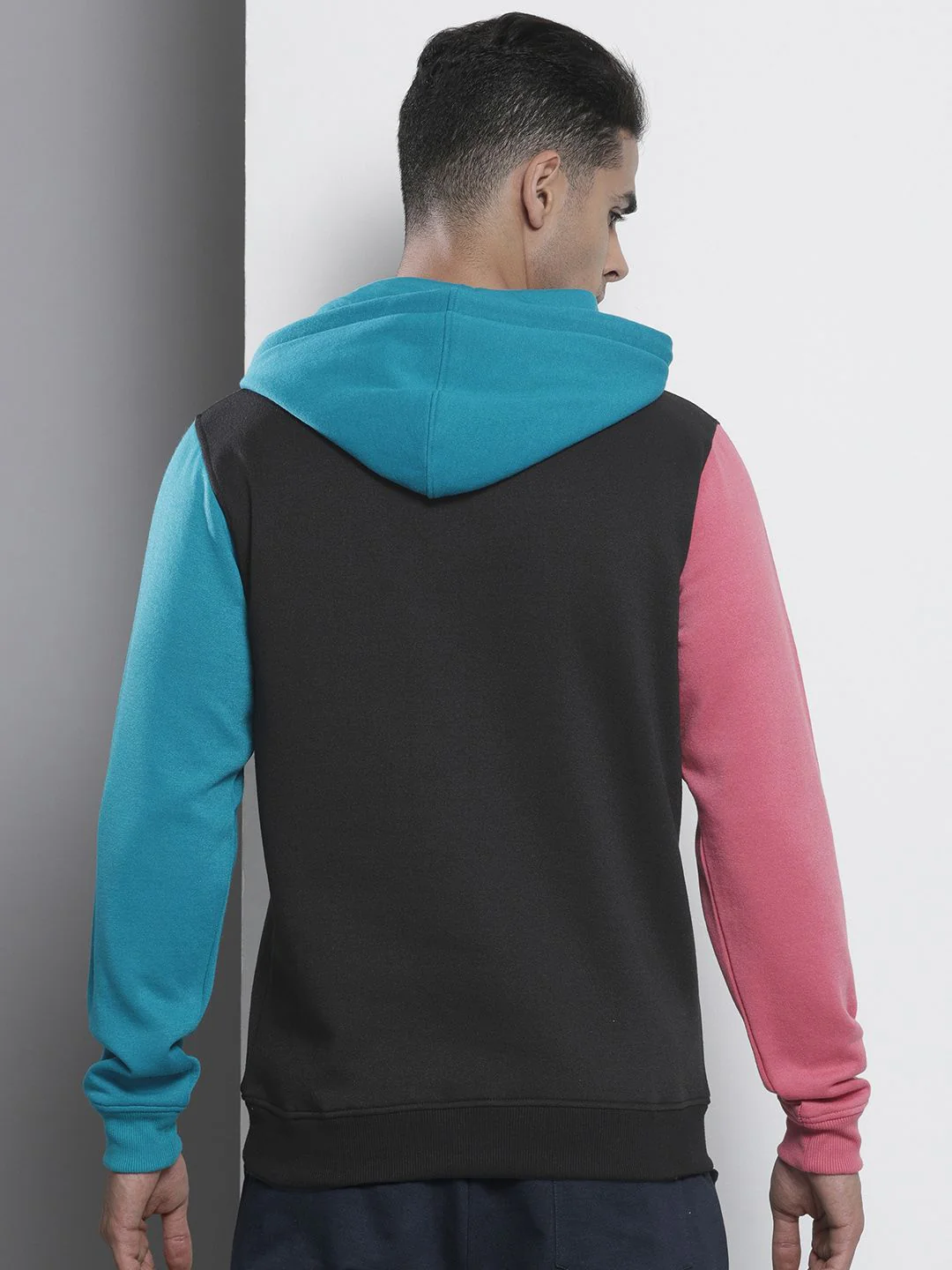 The Indian Garage Co Men Black Embroidered Hooded Sweatshirt - Image 5