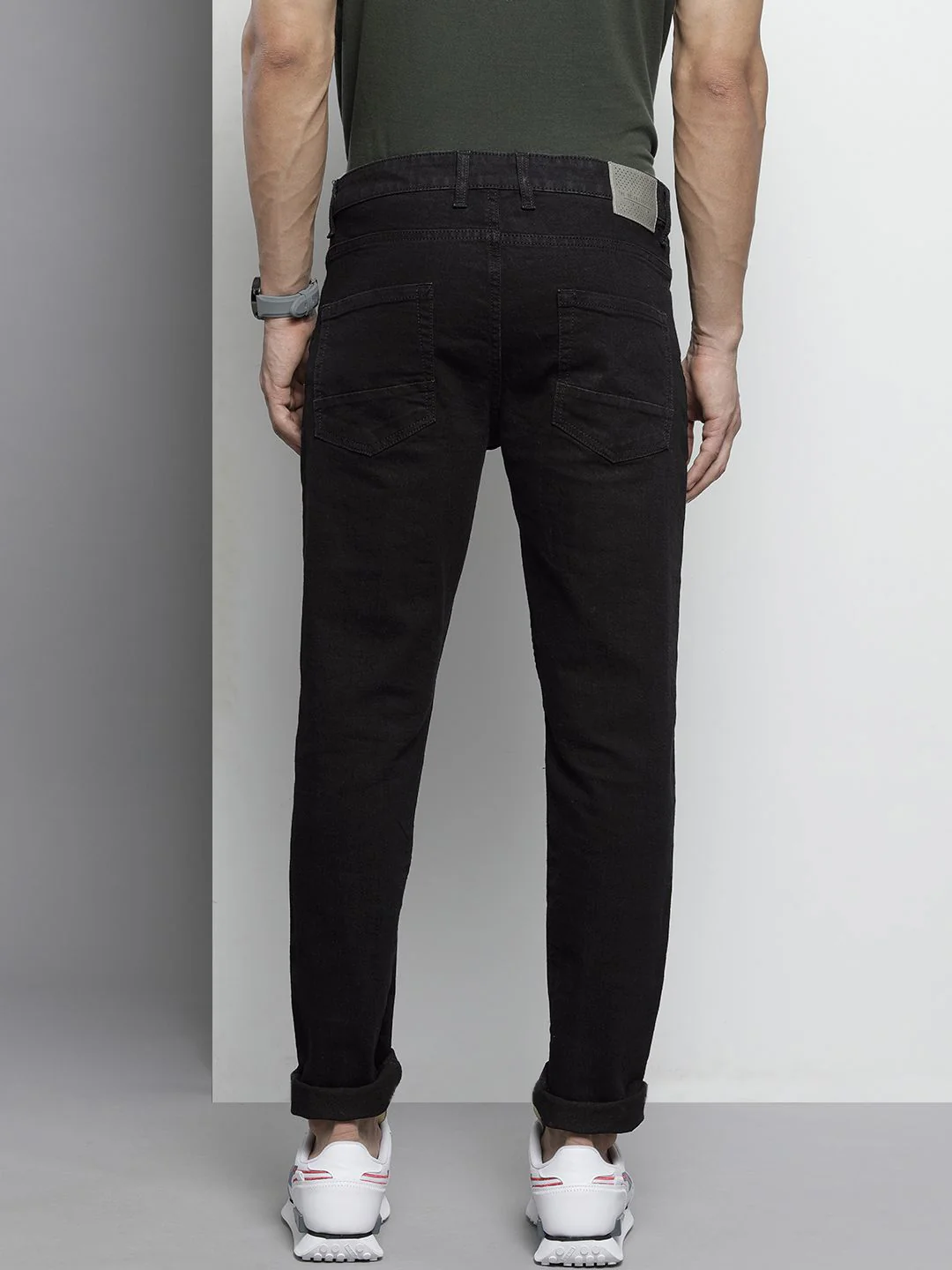 The Indian Garage Co Men Black Slim Fit Applique Stretchable Jeans - Image 5