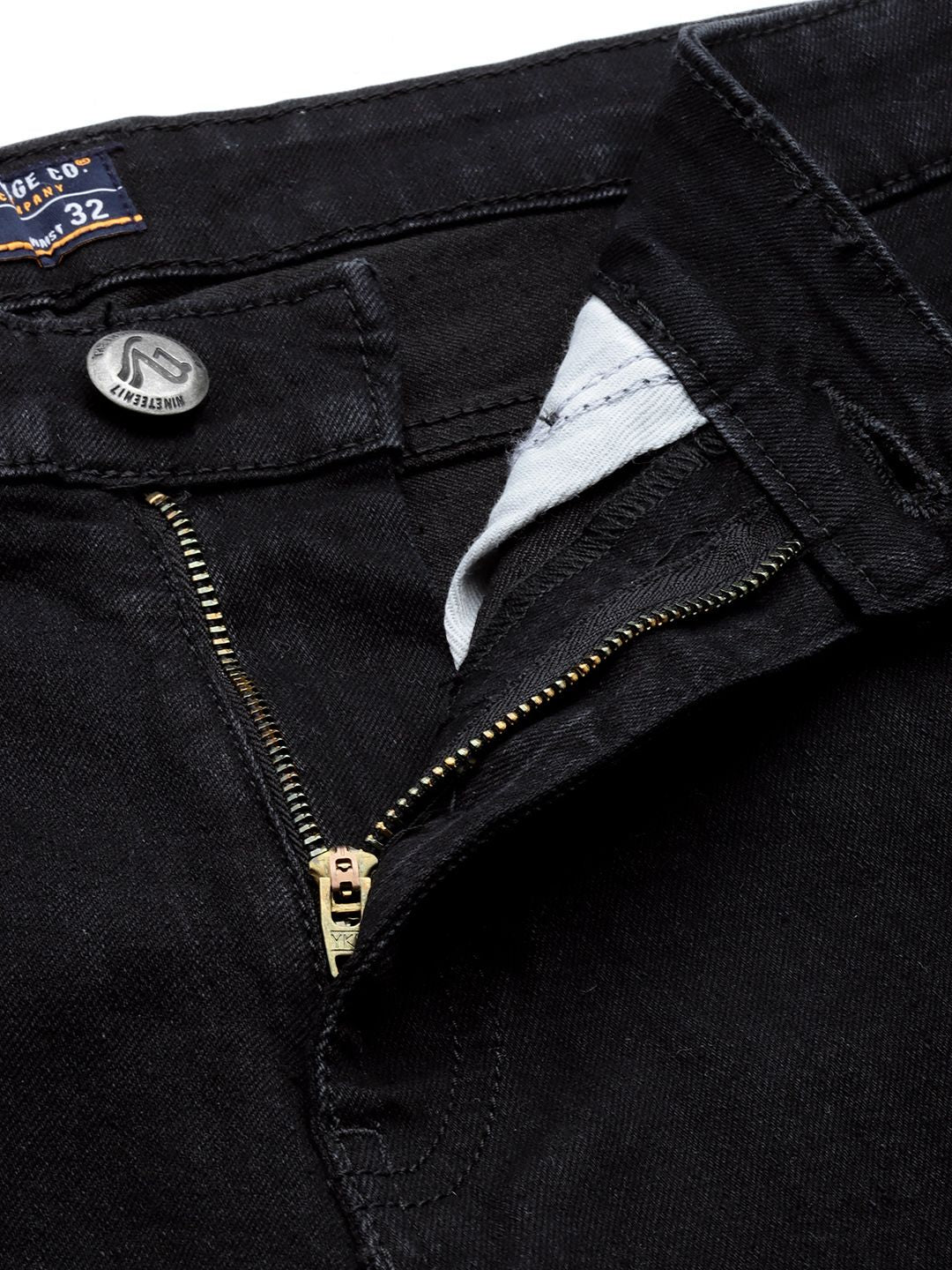 The Indian Garage Co Men Black Slim Fit Applique Stretchable Jeans - Image 6