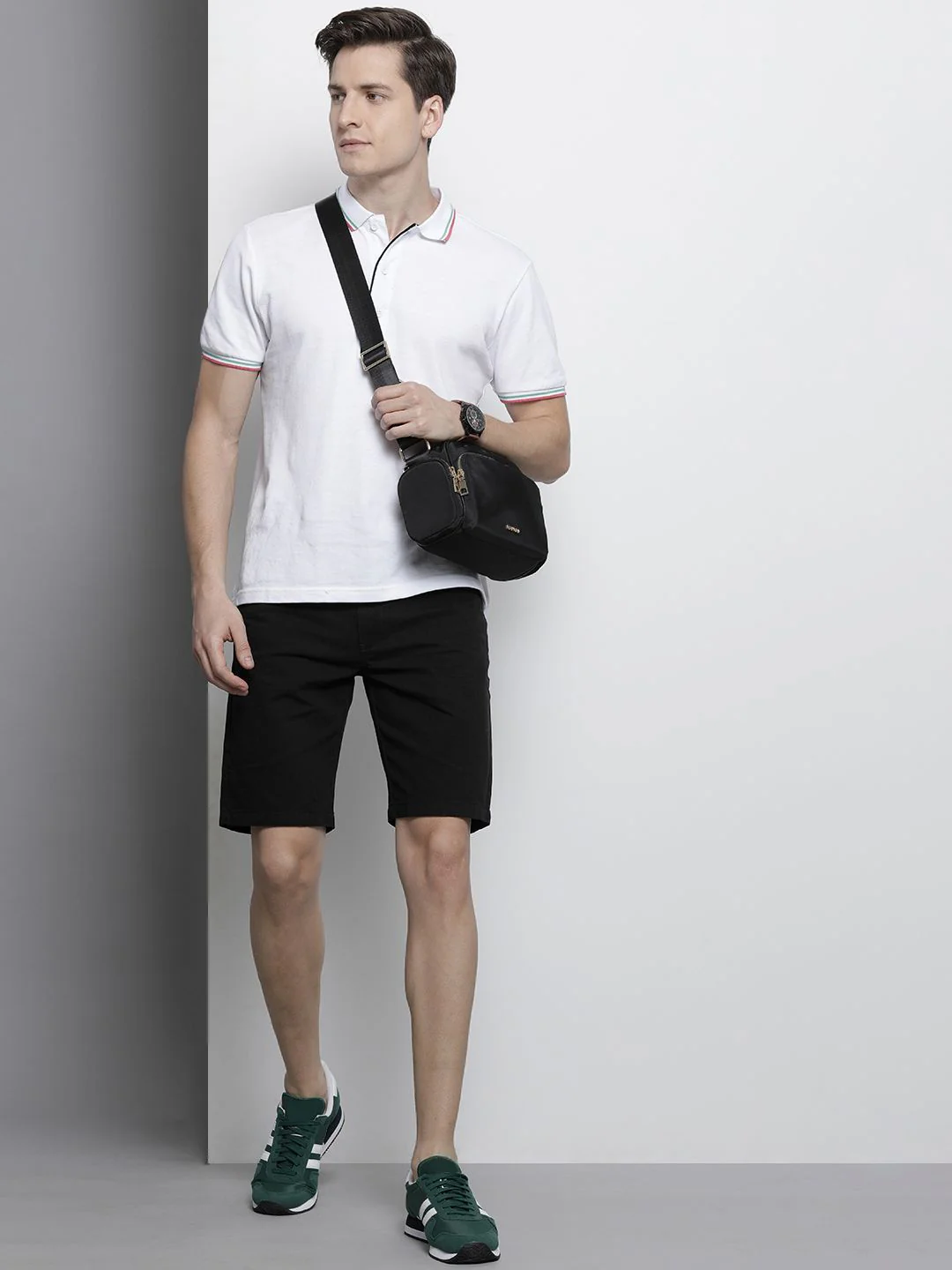 The Indian Garage Co Men Black Slim Fit Chino Shorts - Image 5