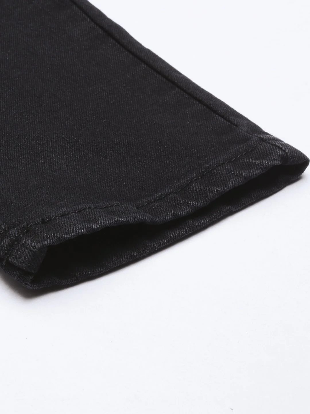 The Indian Garage Co Men Black Slim Fit Light Fade Stretchable Jeans - Image 7