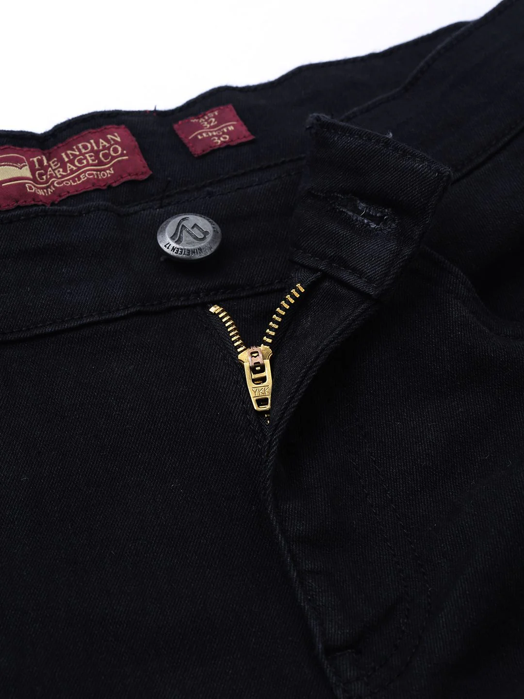 The Indian Garage Co Men Black Slim Fit Mid-Rise Clean Look Jeans - Image 4