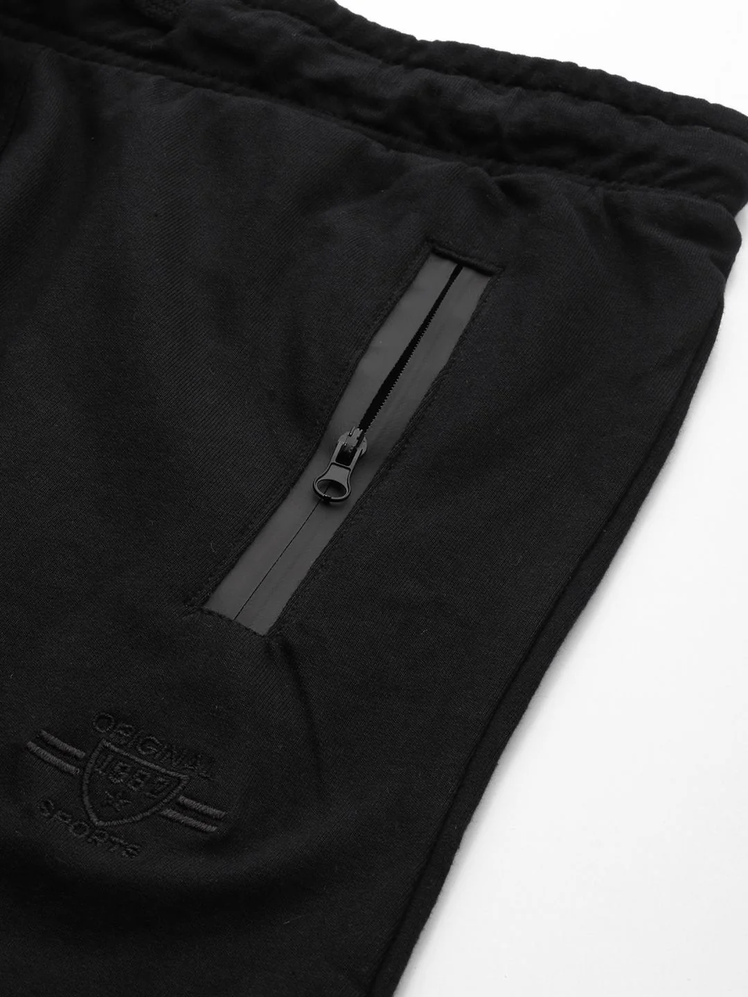 The Indian Garage Co Men Black Solid Pleated Detail Joggers - Image 6