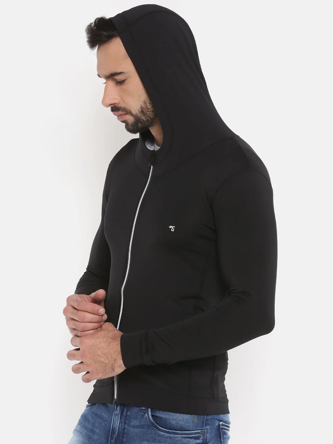 The Indian Garage Co Men Black Solid Sporty Jacket - Image 3