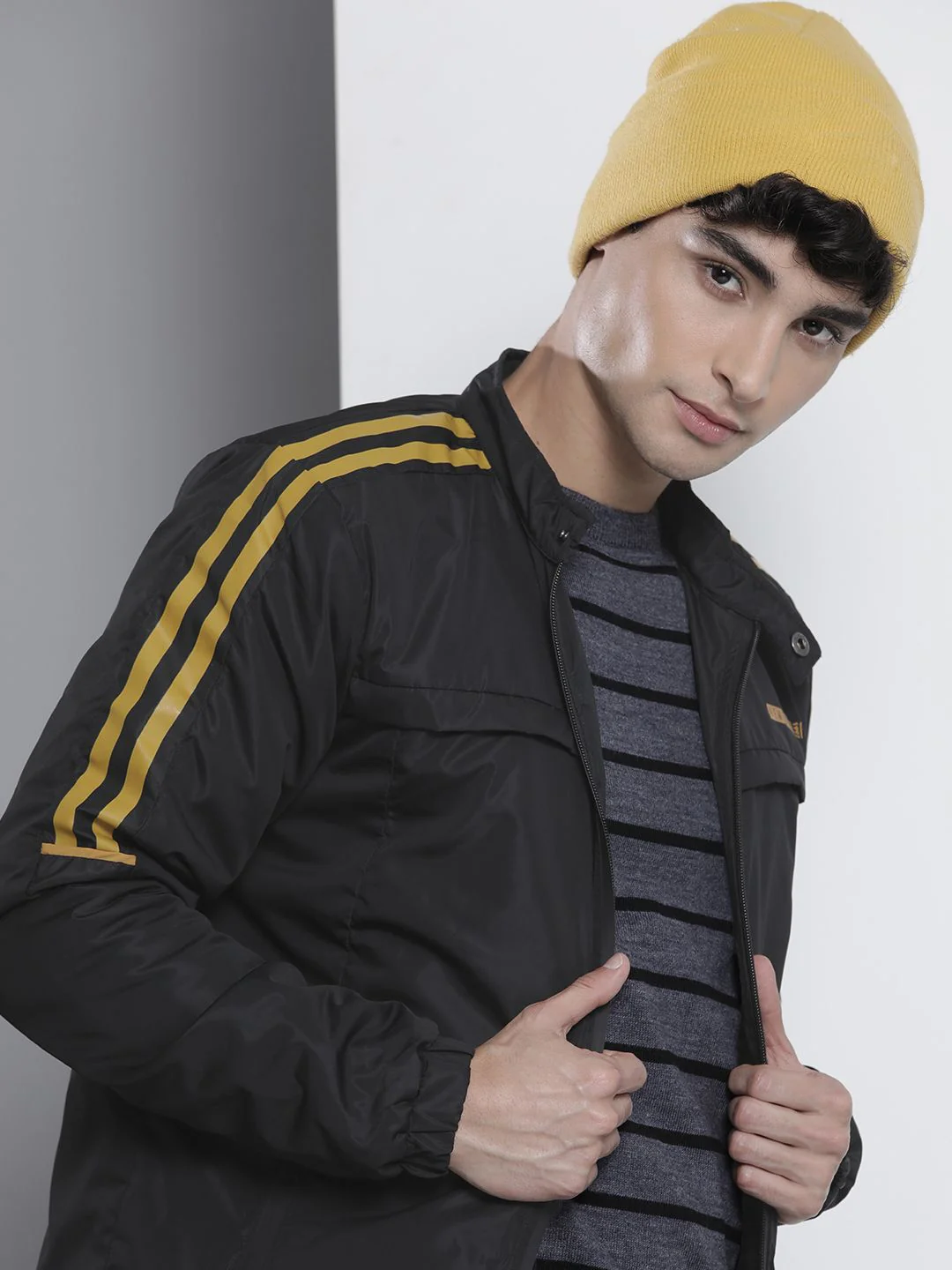 The Indian Garage Co Men Black Solid Tailored Jacket