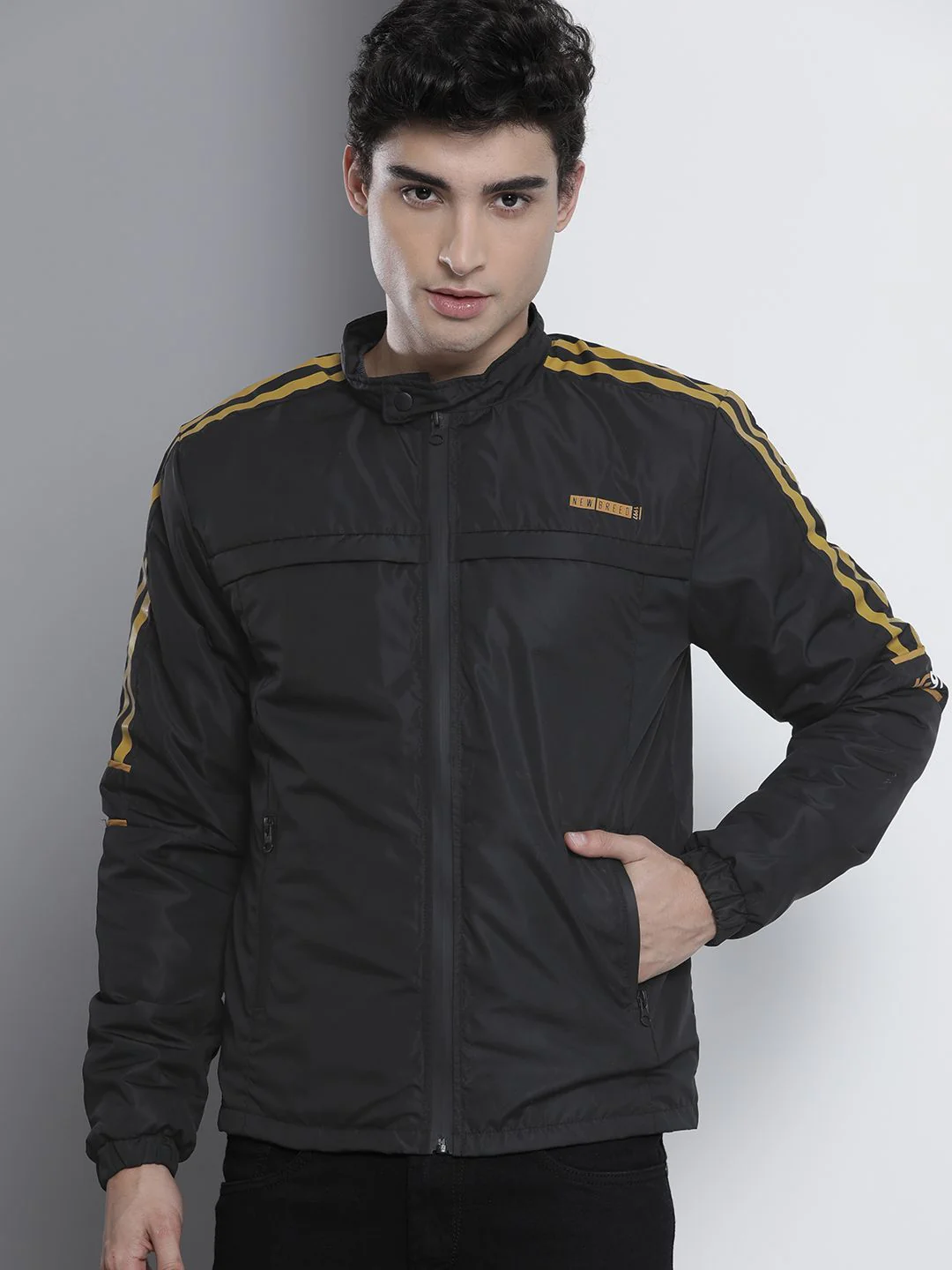 The Indian Garage Co Men Black Solid Tailored Jacket - Image 3