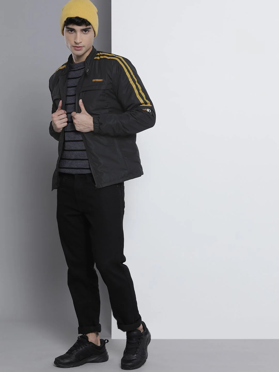 The Indian Garage Co Men Black Solid Tailored Jacket - Image 4