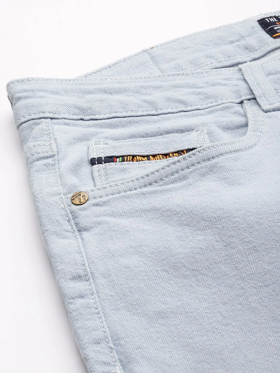 The Indian Garage Co Men Blue Carrot fit Fit Stretchable Jeans - Image 6