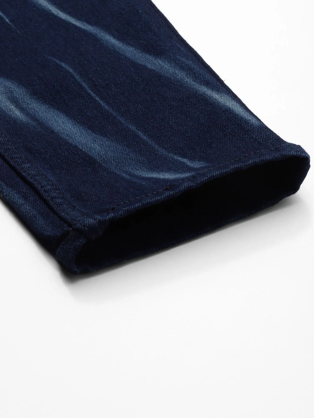 The Indian Garage Co Men Blue Carrot Fit Light Fade Stretchable Jeans - Image 7