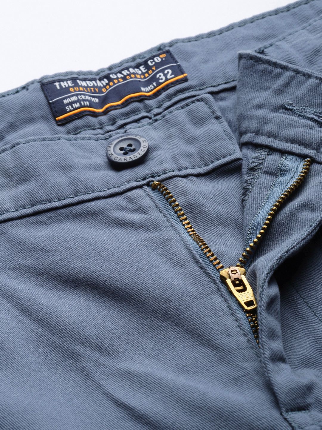 The Indian Garage Co Men Blue Slim Fit Chino Shorts - Image 4