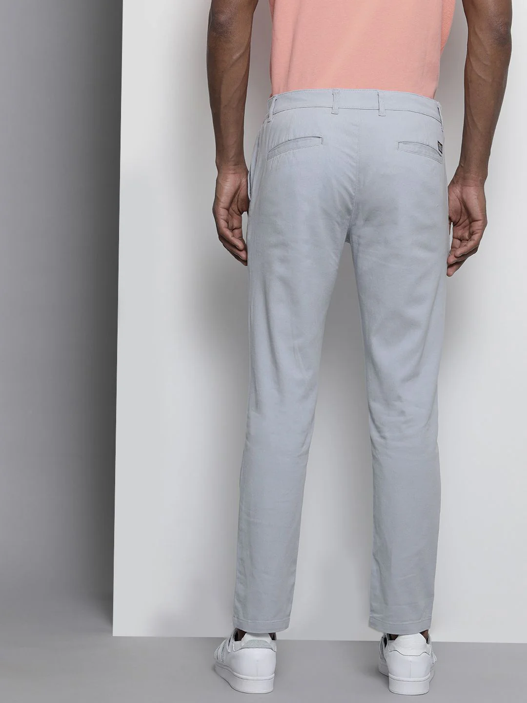 The Indian Garage Co Men Blue Slim Fit Chinos Trousers - Image 3