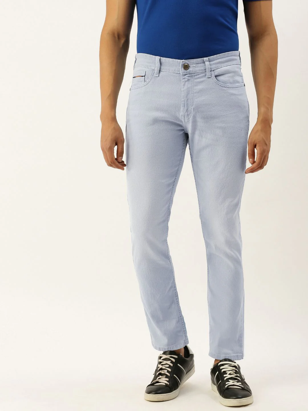 The Indian Garage Co Men Blue Slim Fit Low-Rise Clean Look Stretchable Jeans