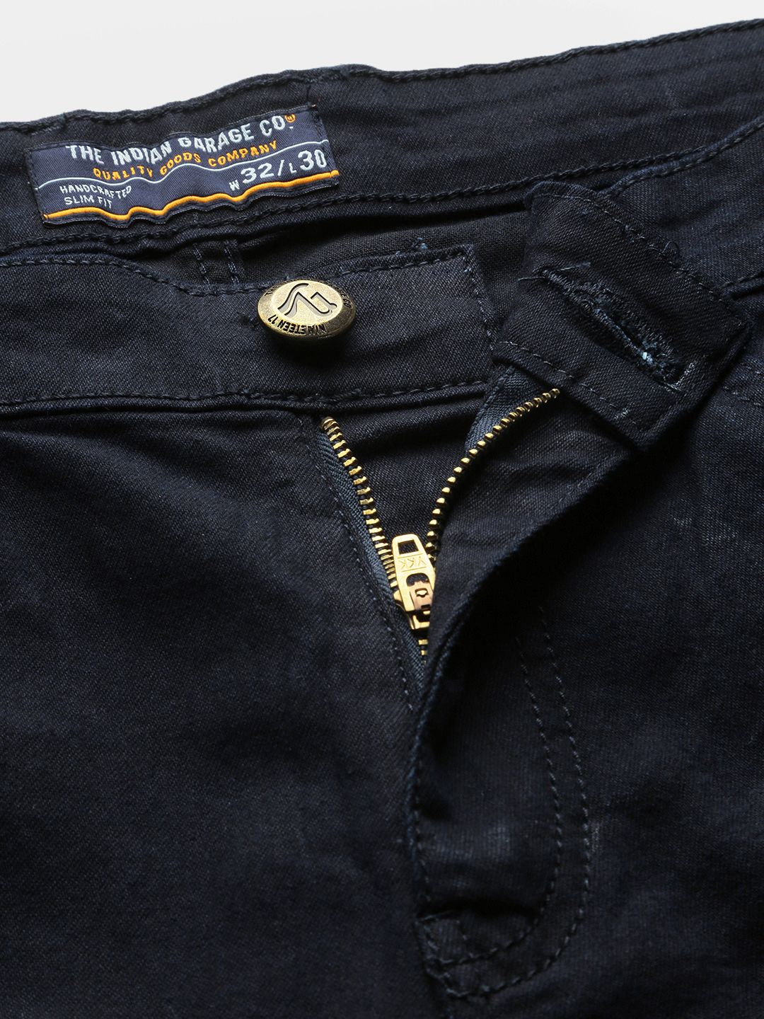 The Indian Garage Co Men Blue Slim Fit Low-Rise Clean Look Stretchable Jeans - Image 4