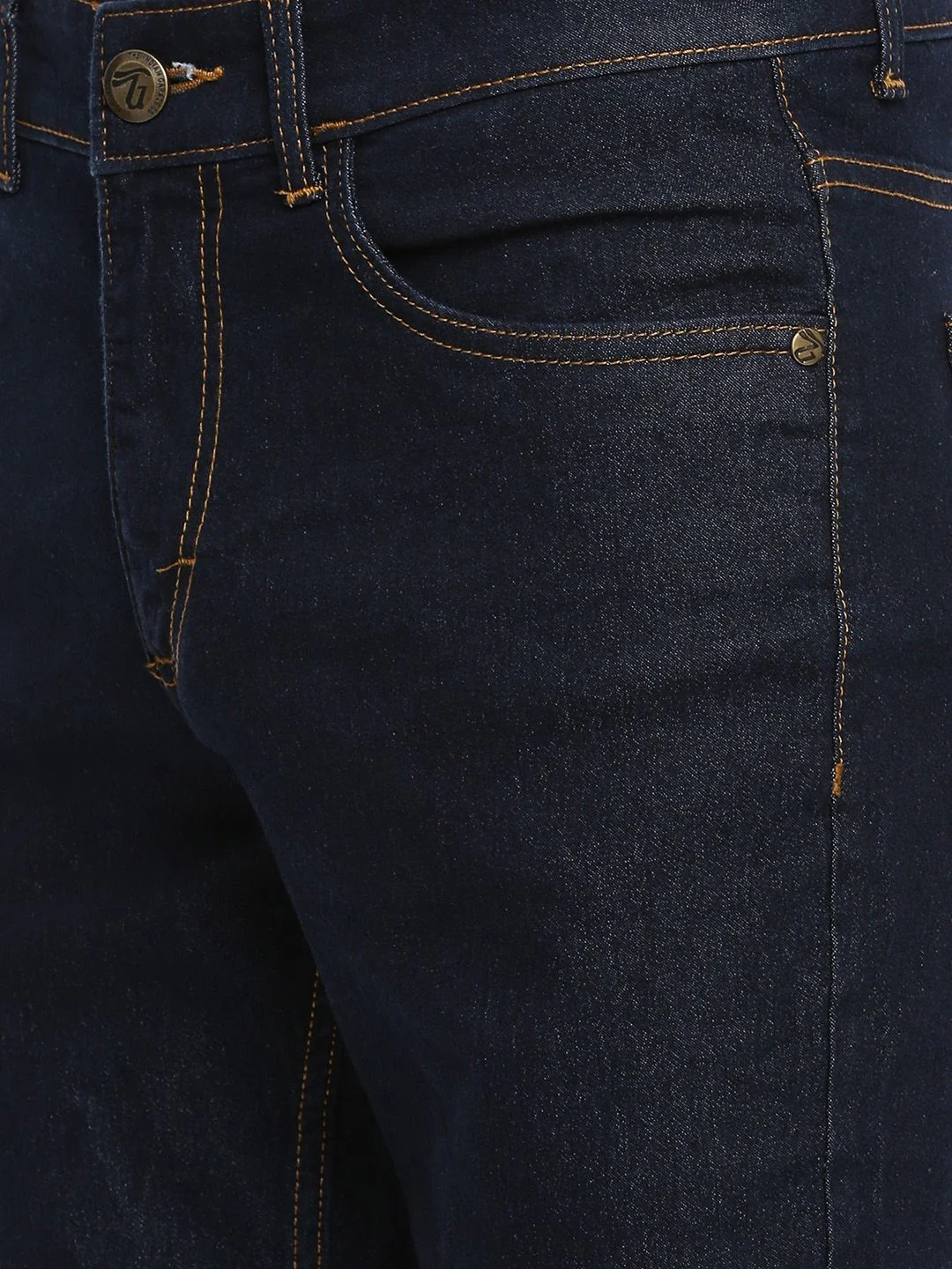 The Indian Garage Co Men Blue Slim Fit Mid-Rise Clean Look Jeans - Image 4