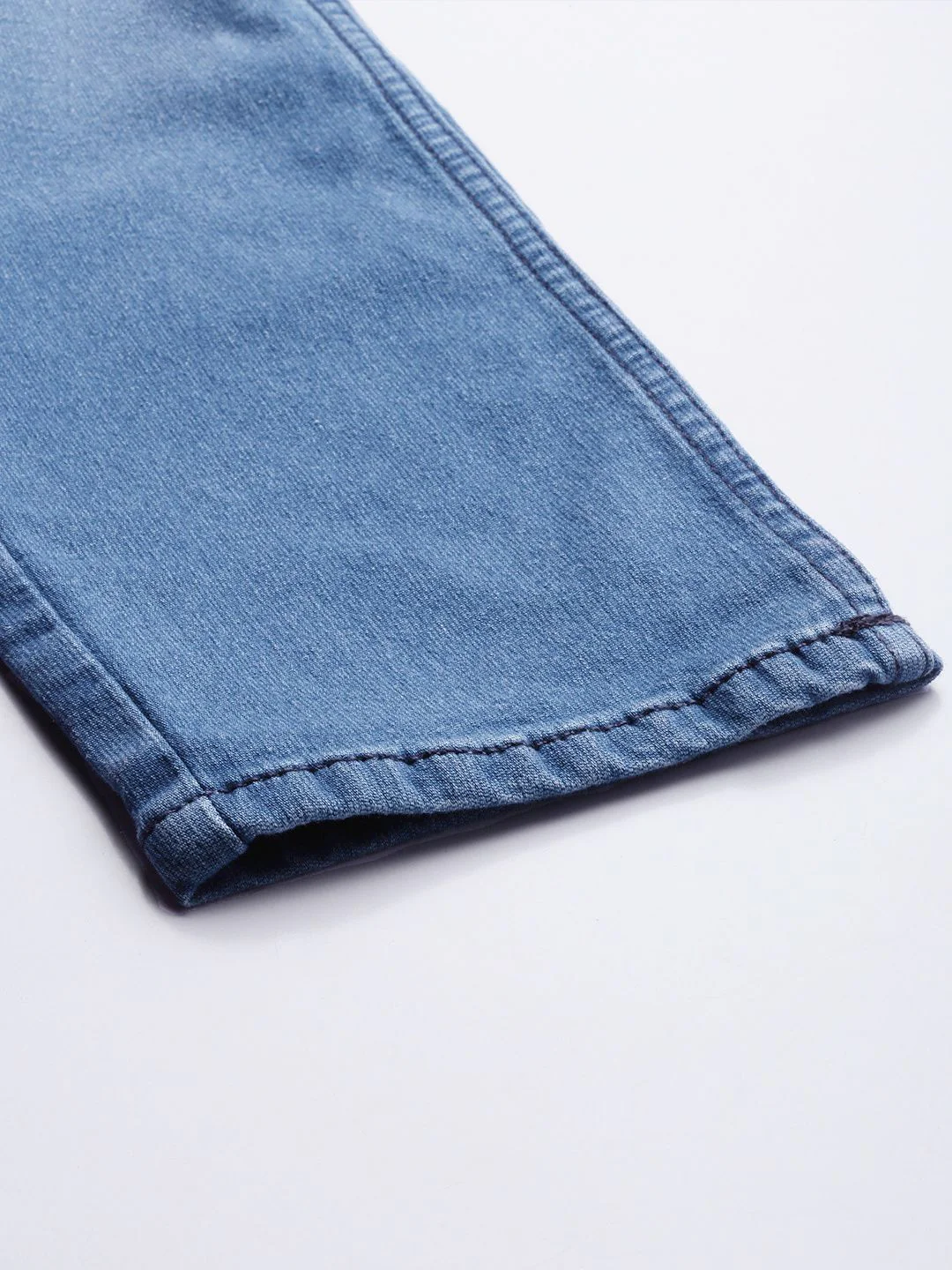 The Indian Garage Co Men Blue Slim Fit Mildly Distressed Light Fade Stretchable Jeans - Image 7