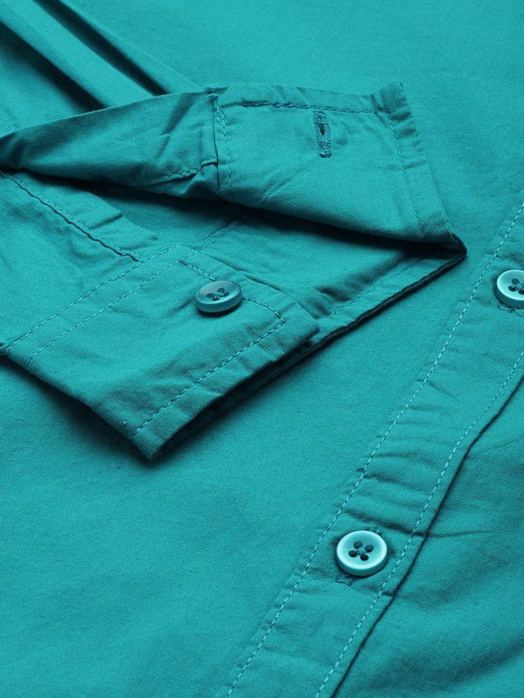 The Indian Garage Co Men Blue Solid Casual Shirt - Image 6