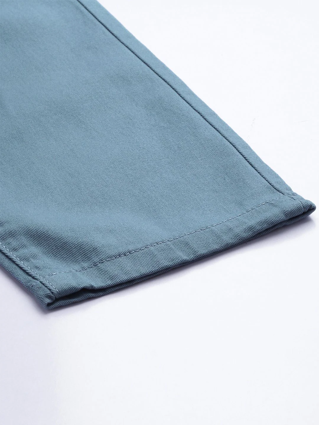 The Indian Garage Co Men Blue Solid Chinos Trousers - Image 7