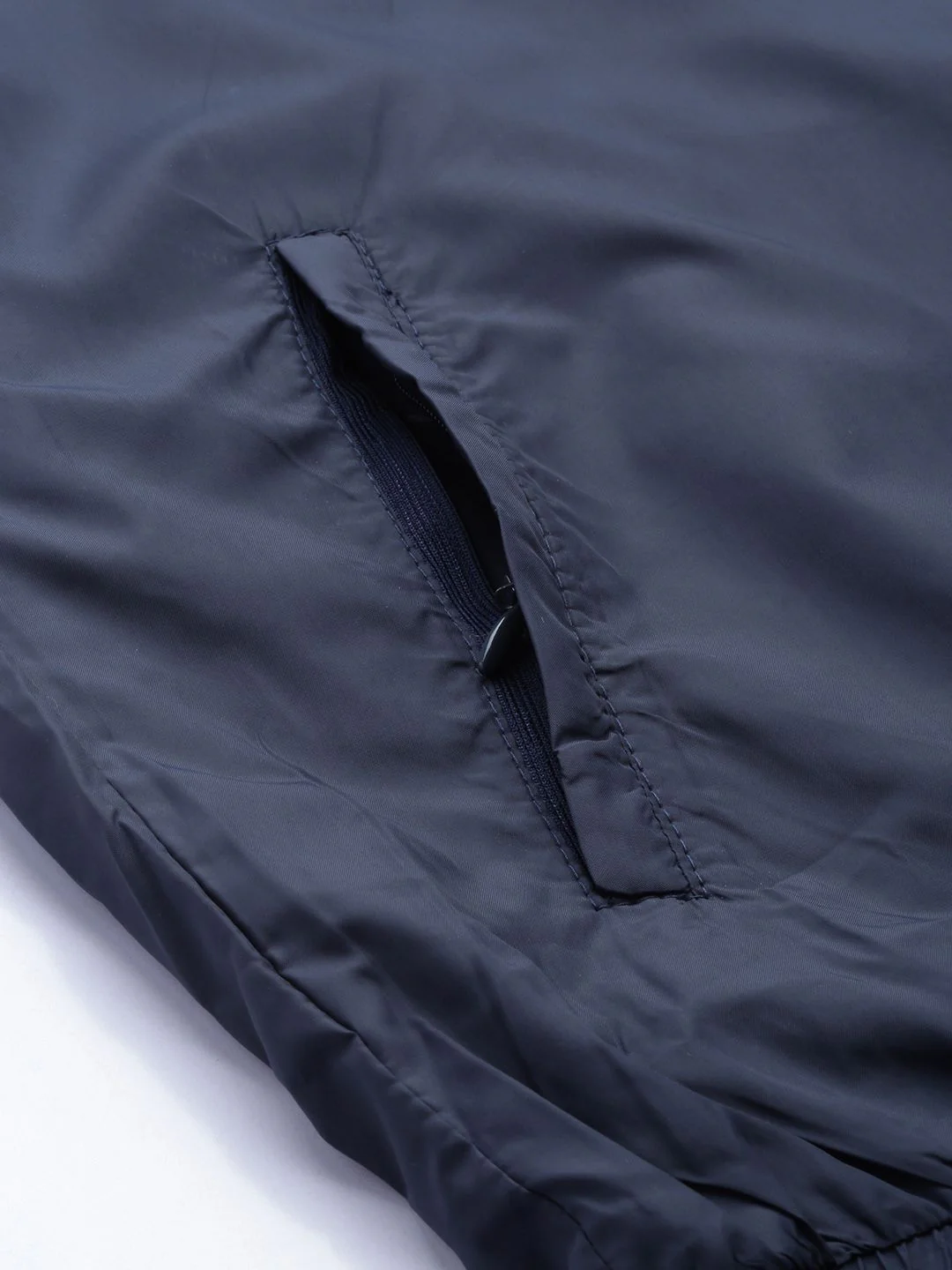 The Indian Garage Co Men Blue & White Colourblocked Windcheater Jacket - Image 6