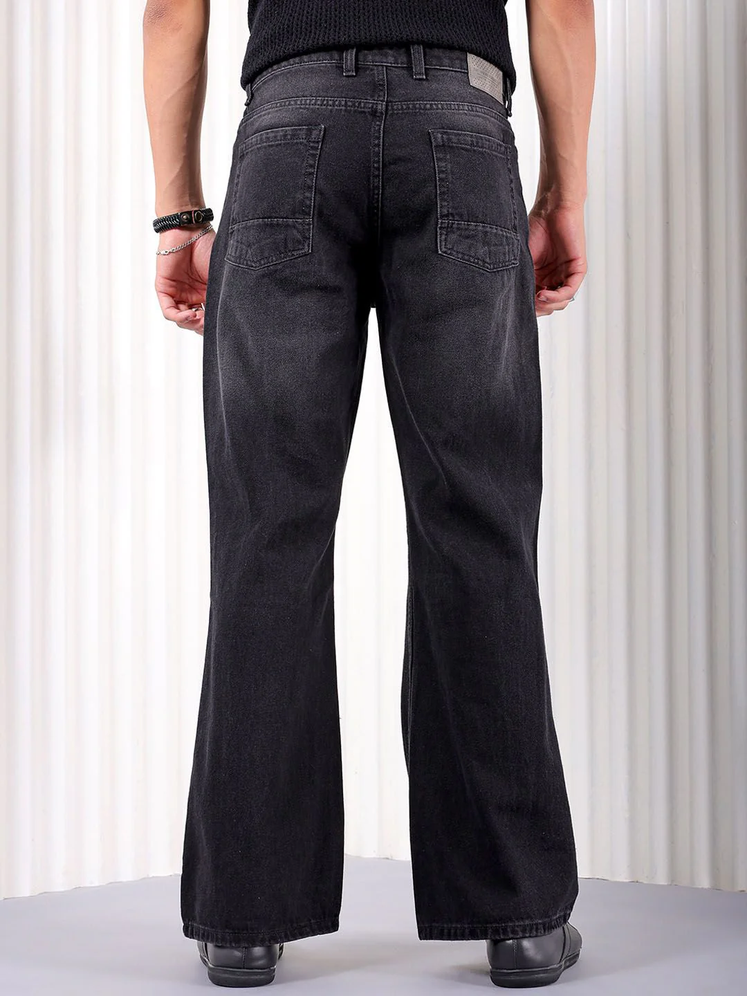 The Indian Garage Co Men Bootcut Light Fade Pure Cotton Jeans - Image 3