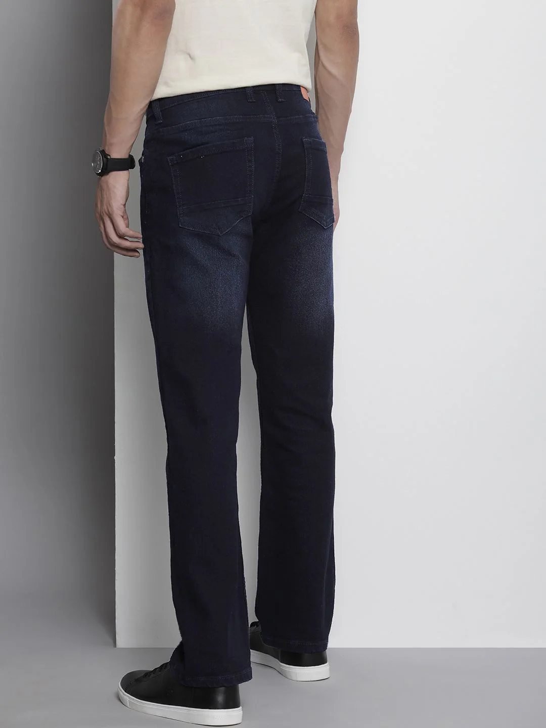 The Indian Garage Co Men Bootcut Light Fade Stretchable Jeans - Image 3