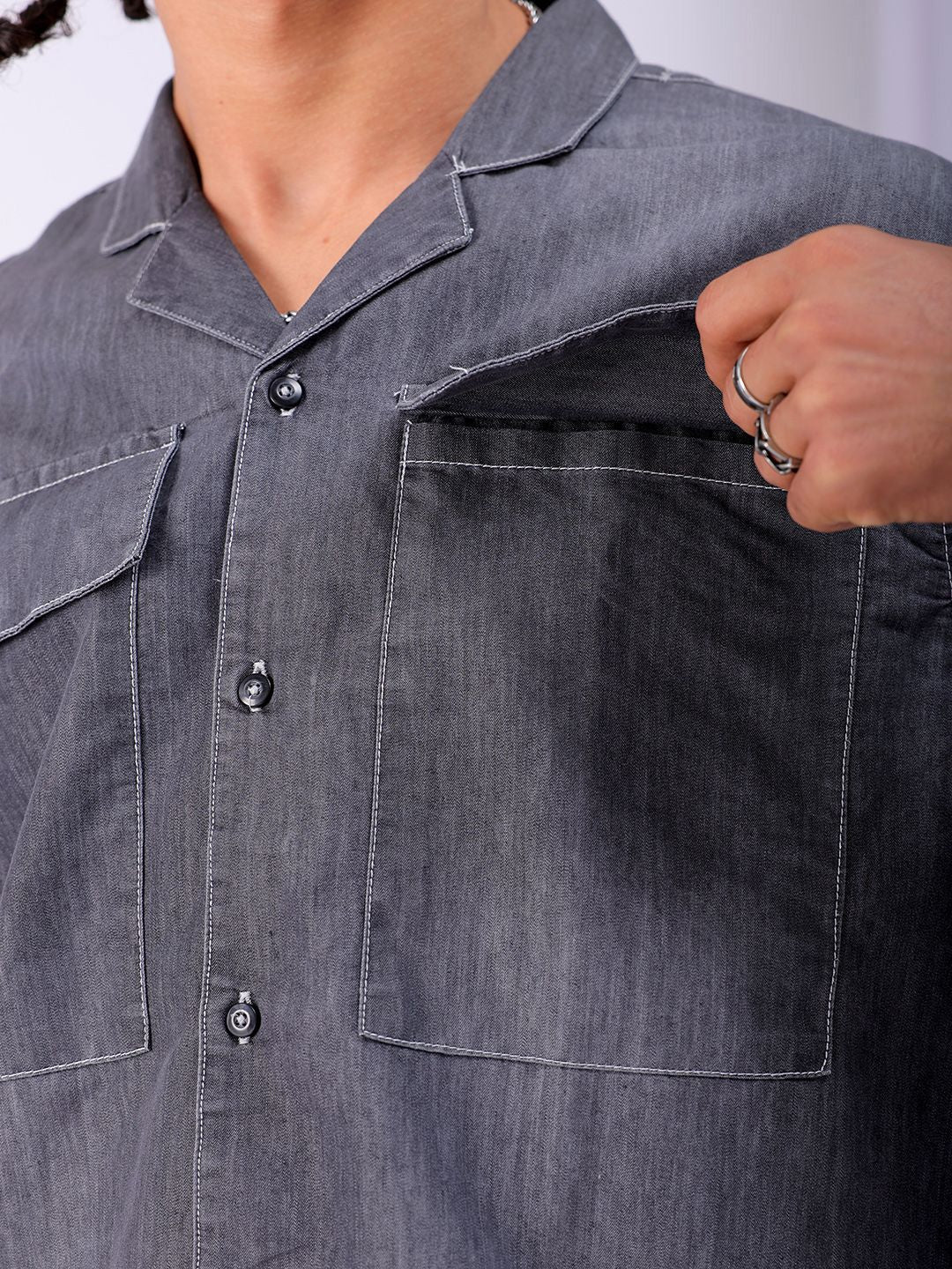 The Indian Garage Co Men Boxy Opaque Casual Shirt - Image 2