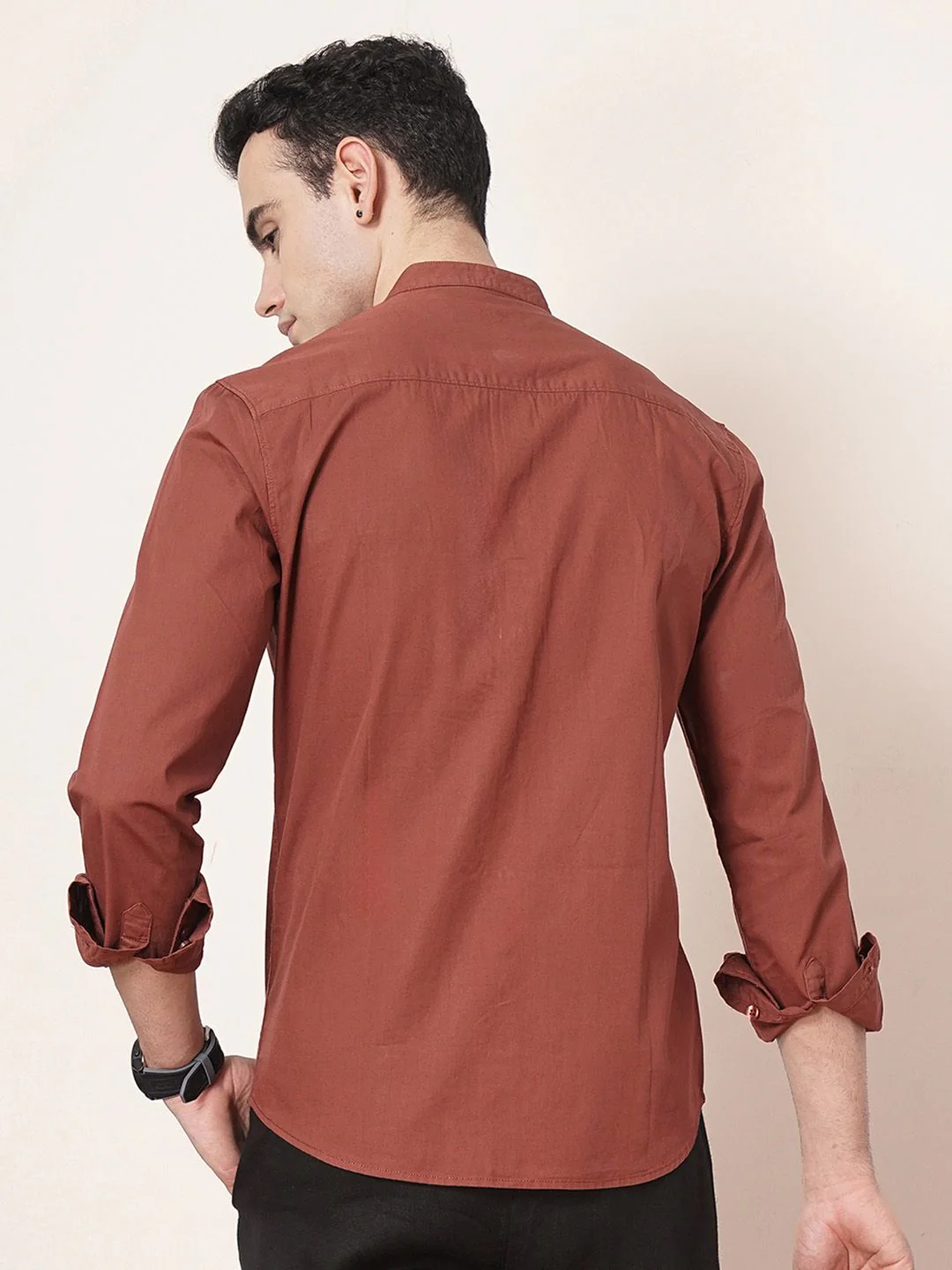 The Indian Garage Co Men Brown Solid Casual Shirt - Image 4
