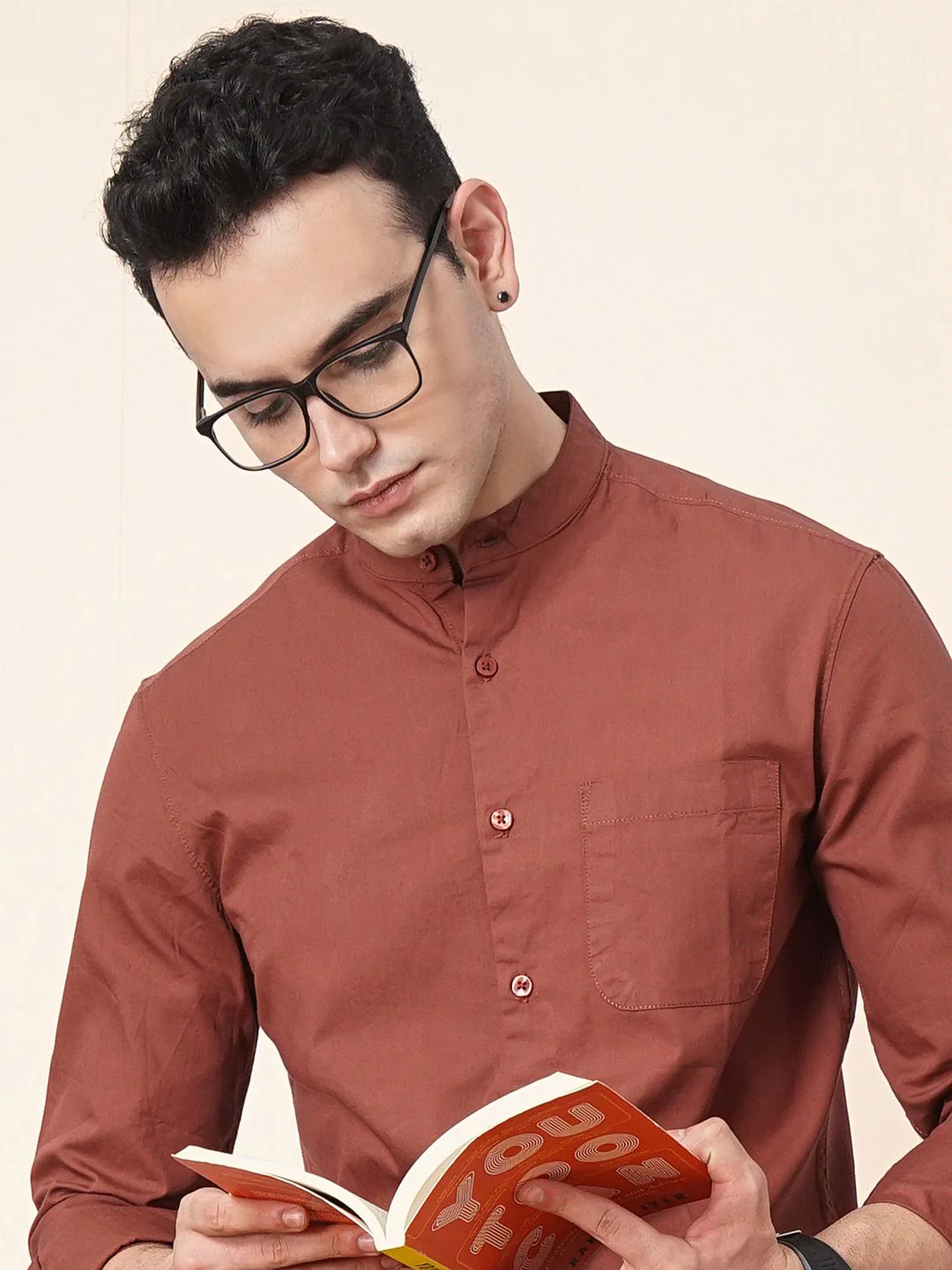 The Indian Garage Co Men Brown Solid Casual Shirt - Image 7
