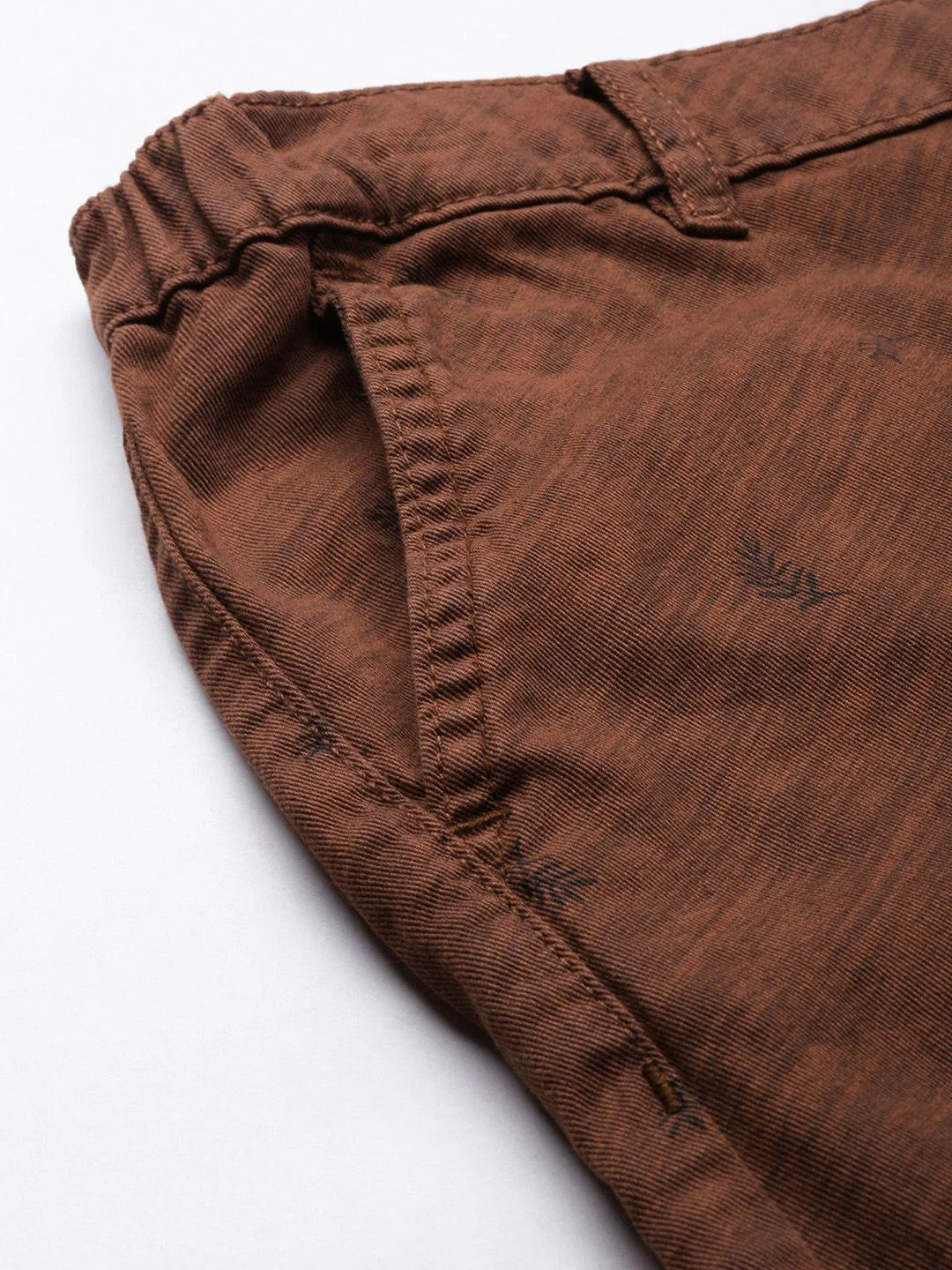 The Indian Garage Co Men Brown Tropical Printed Slim Fit Shorts - Image 6