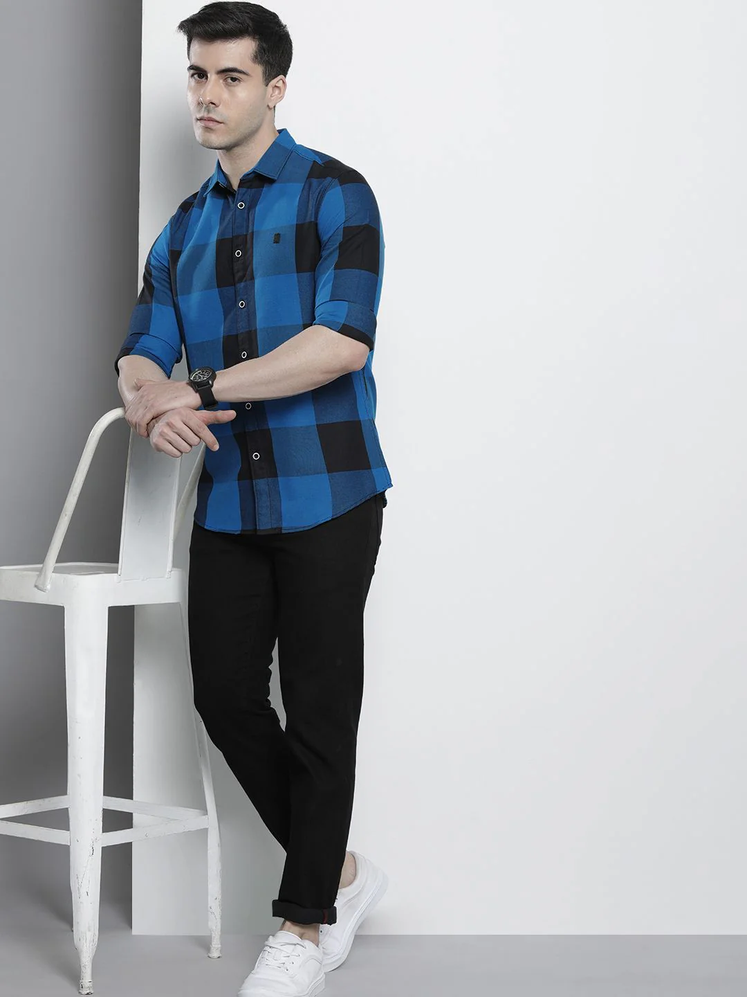 The Indian Garage Co Men Buffalo Checked Casual Cotton Shirt - Image 6