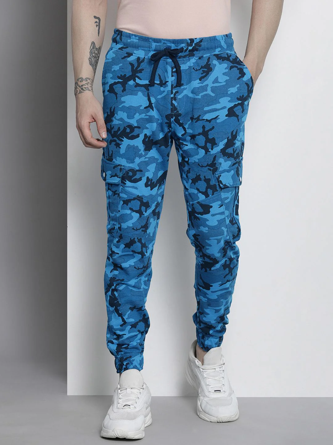 The Indian Garage Co Men Camouflage Printed Joggers - Image 2