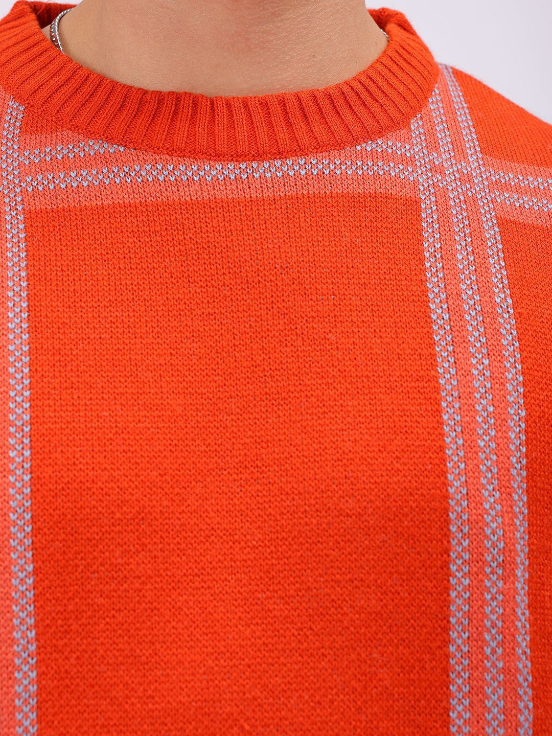 The Indian Garage Co Men Checked Pullover Sweater - Image 3
