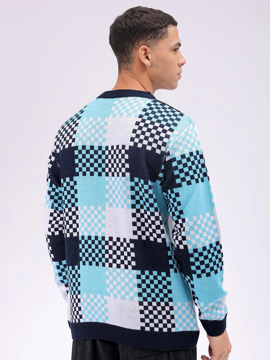 The Indian Garage Co Men Checked Pullover Sweaters - Image 4