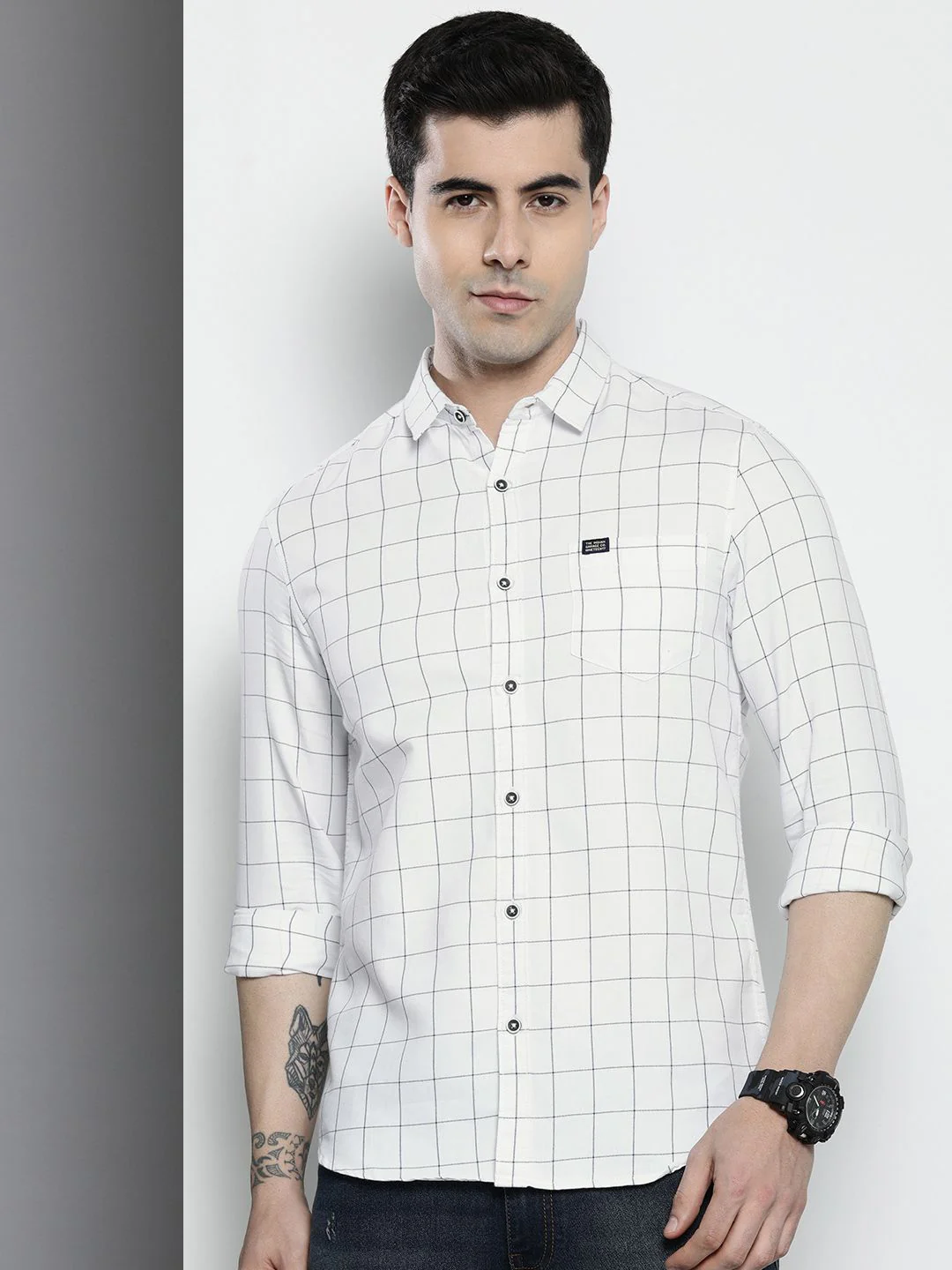 The Indian Garage Co Men Checked Pure Cotton Casual Shirt - Image 5