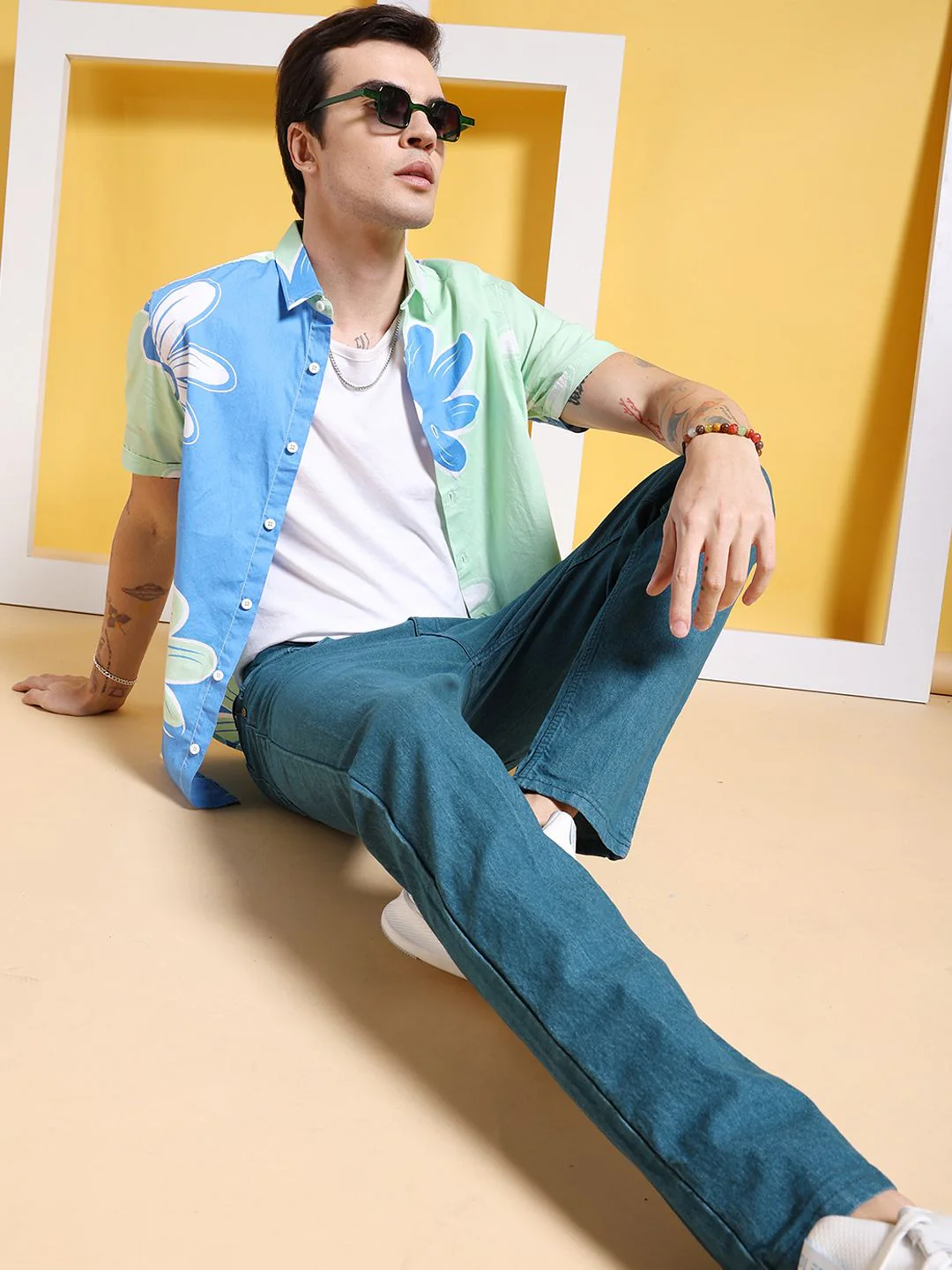 The Indian Garage Co Men Clean Look Slim Fit Stretchable Jeans - Image 5