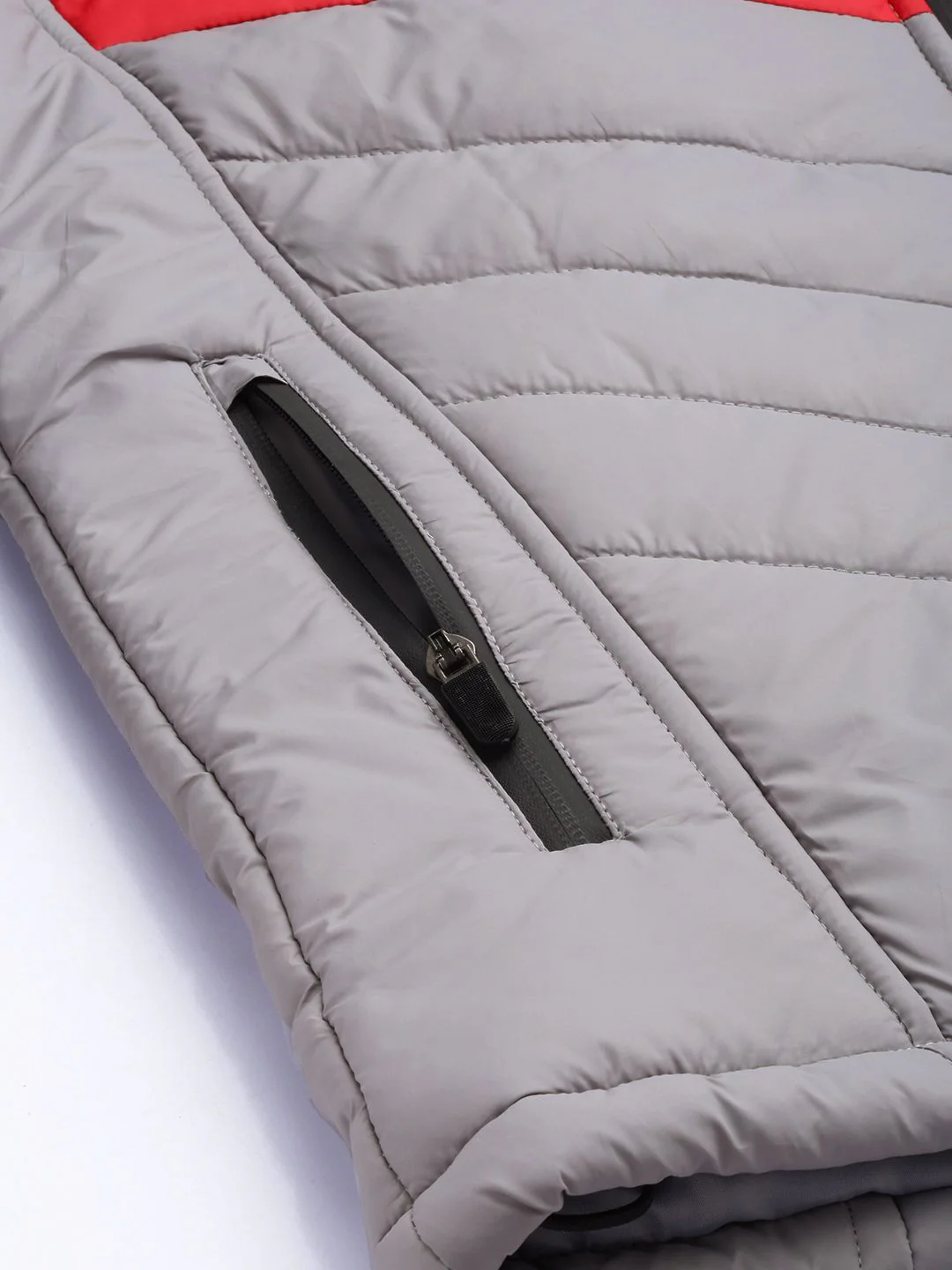 The Indian Garage Co Men Colourblock Puffer Jacket with Detachable Hood - Image 6
