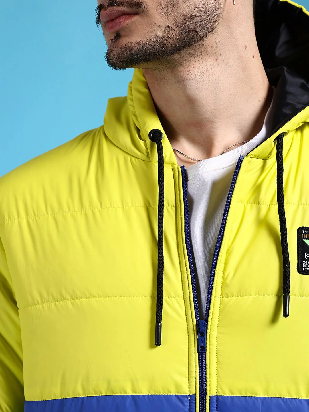 The Indian Garage Co Men Colourblock Regular Fit Puffer Jacket - Image 2