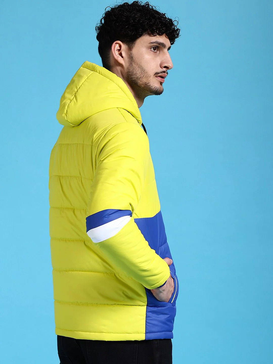 The Indian Garage Co Men Colourblock Regular Fit Puffer Jacket - Image 4