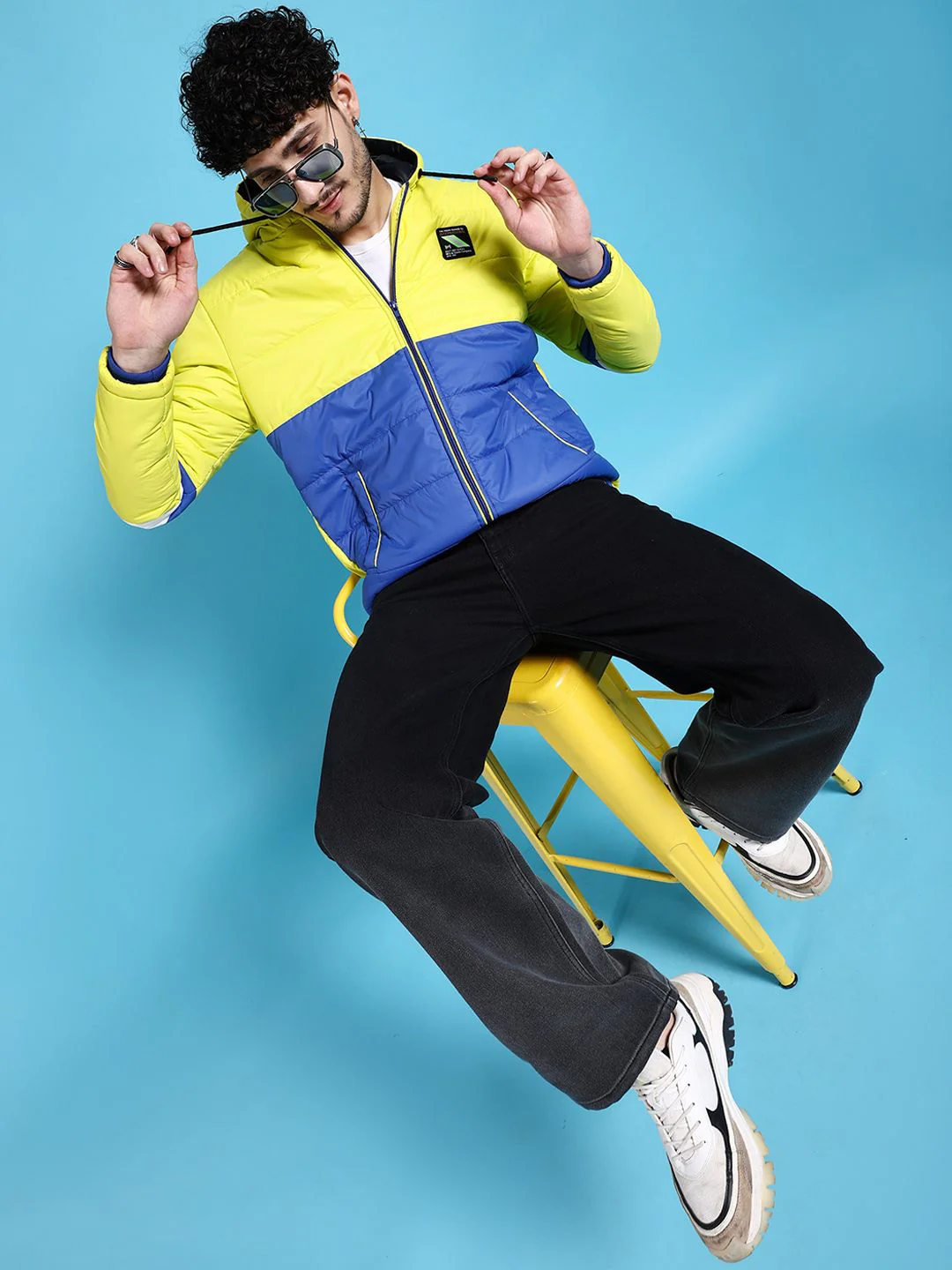 The Indian Garage Co Men Colourblock Regular Fit Puffer Jacket - Image 6