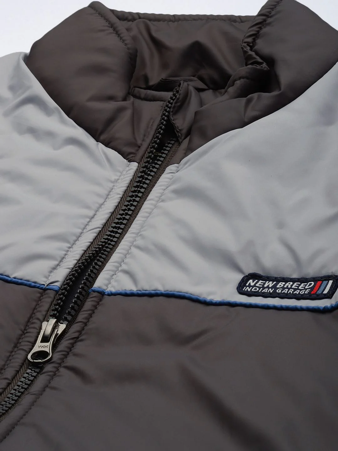 The Indian Garage Co Men Colourblock Slim Fit Bomber Jacket - Image 2