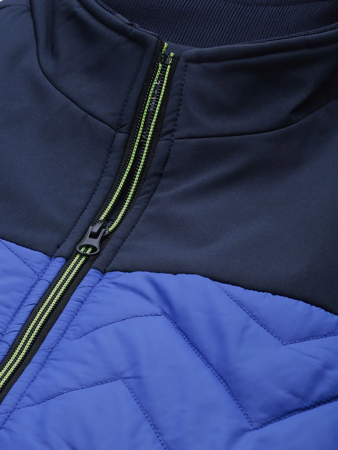 The Indian Garage Co Men Colourblock Zip-Front Bomber Jacket - Image 2