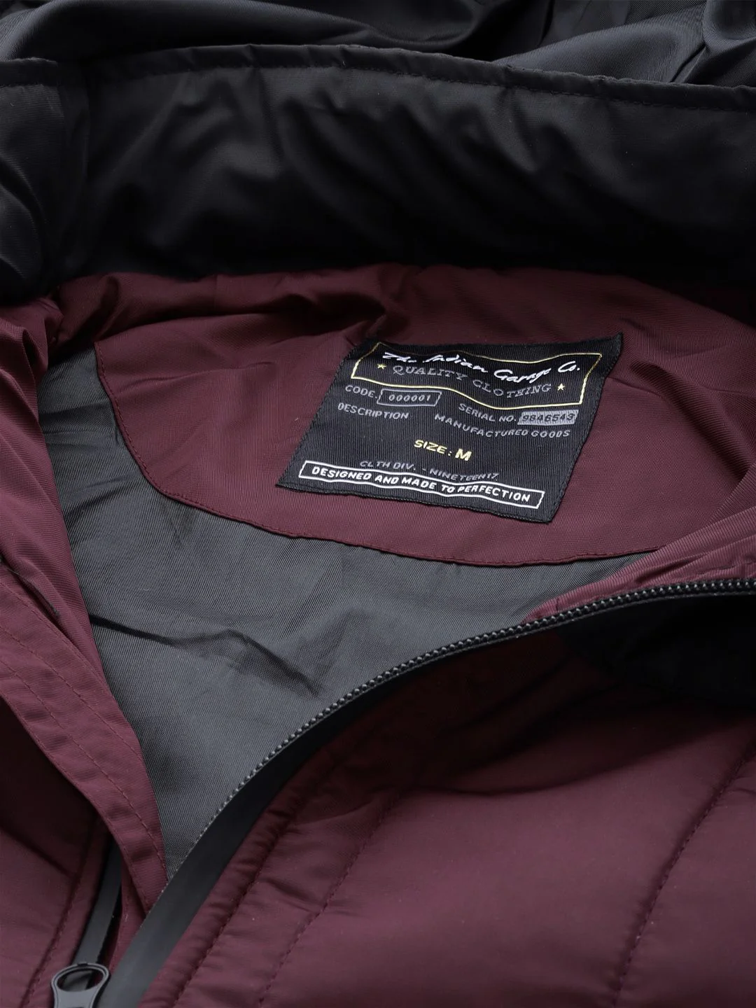 The Indian Garage Co Men Colourblock Zip-Front Slim Fit Bomber Jacket with Detachable Hood - Image 2
