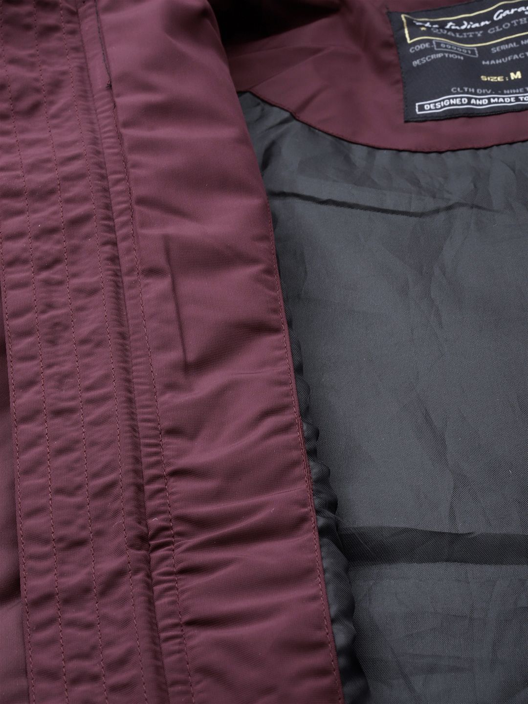 The Indian Garage Co Men Colourblock Zip-Front Slim Fit Bomber Jacket with Detachable Hood - Image 7