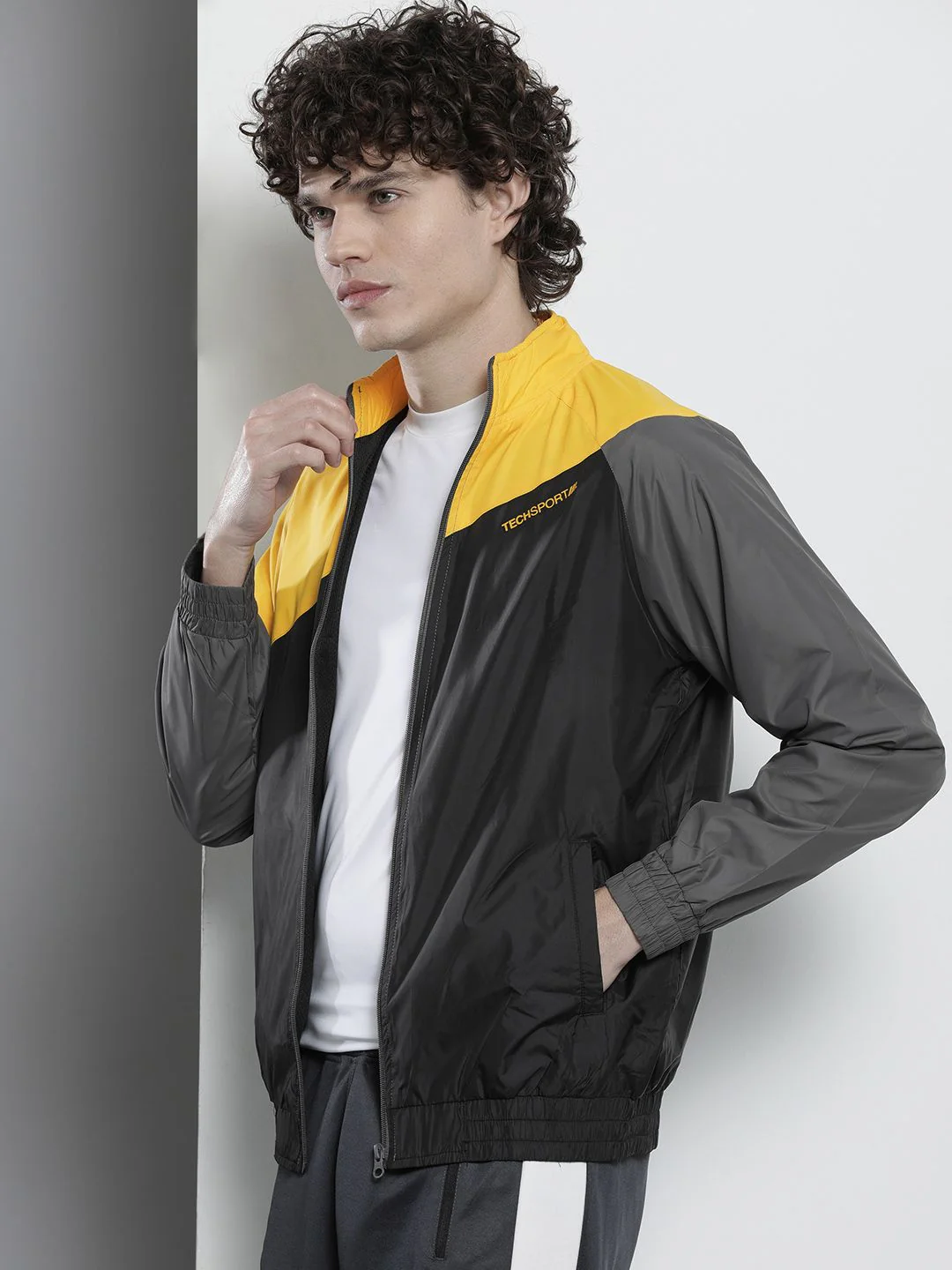 The Indian Garage Co Men Colourblocked Bomber Jacket - Image 5