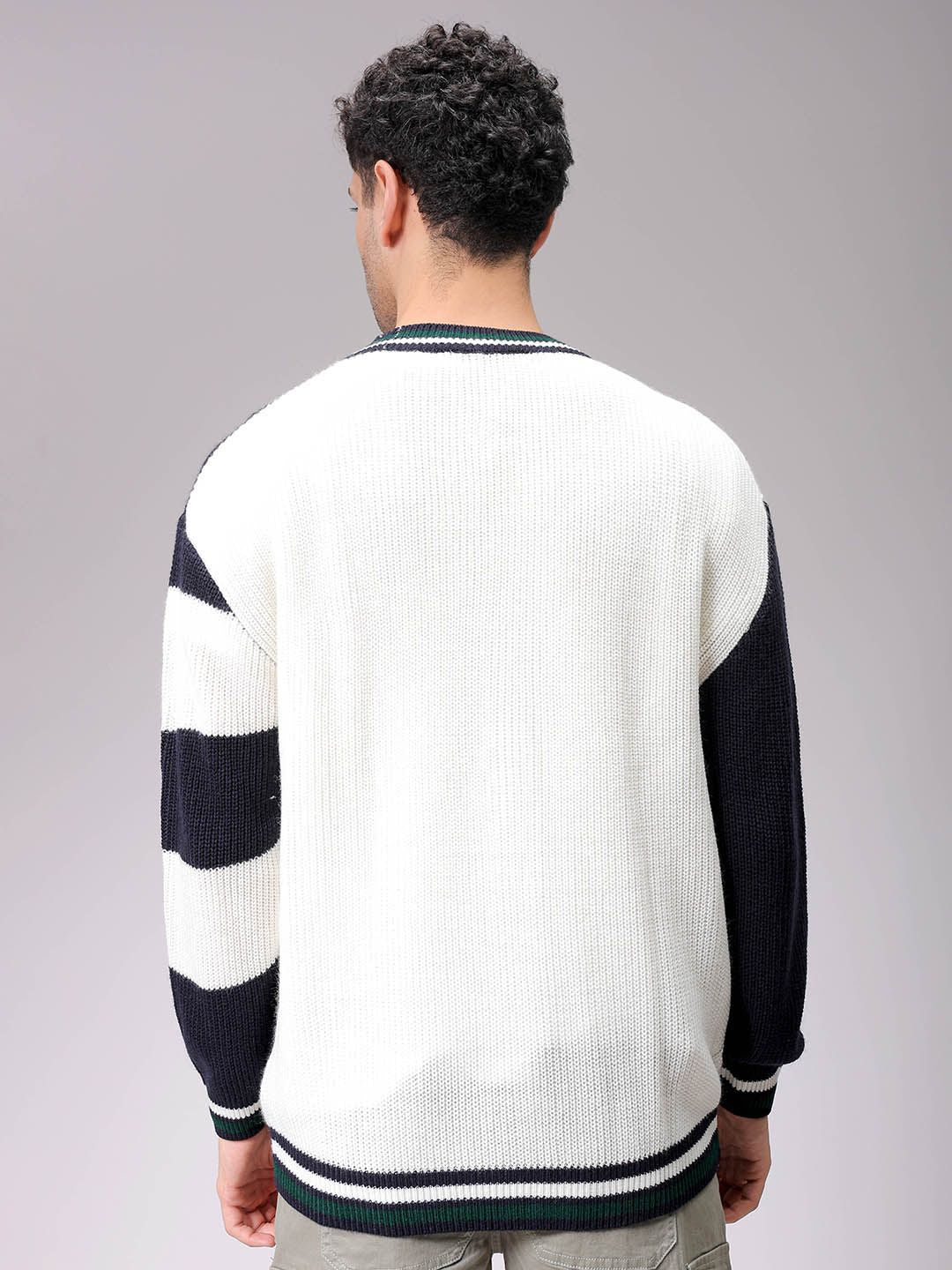 The Indian Garage Co Men Colourblocked Cardigan - Image 4